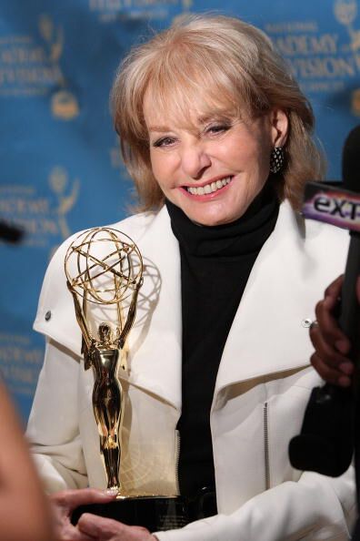 TV journalist Barbara Walters is interviewed after receiving a Lifetime Achievement Award during the 30th annual News & Documentary Emmy Awards  | Photo: Getty Images