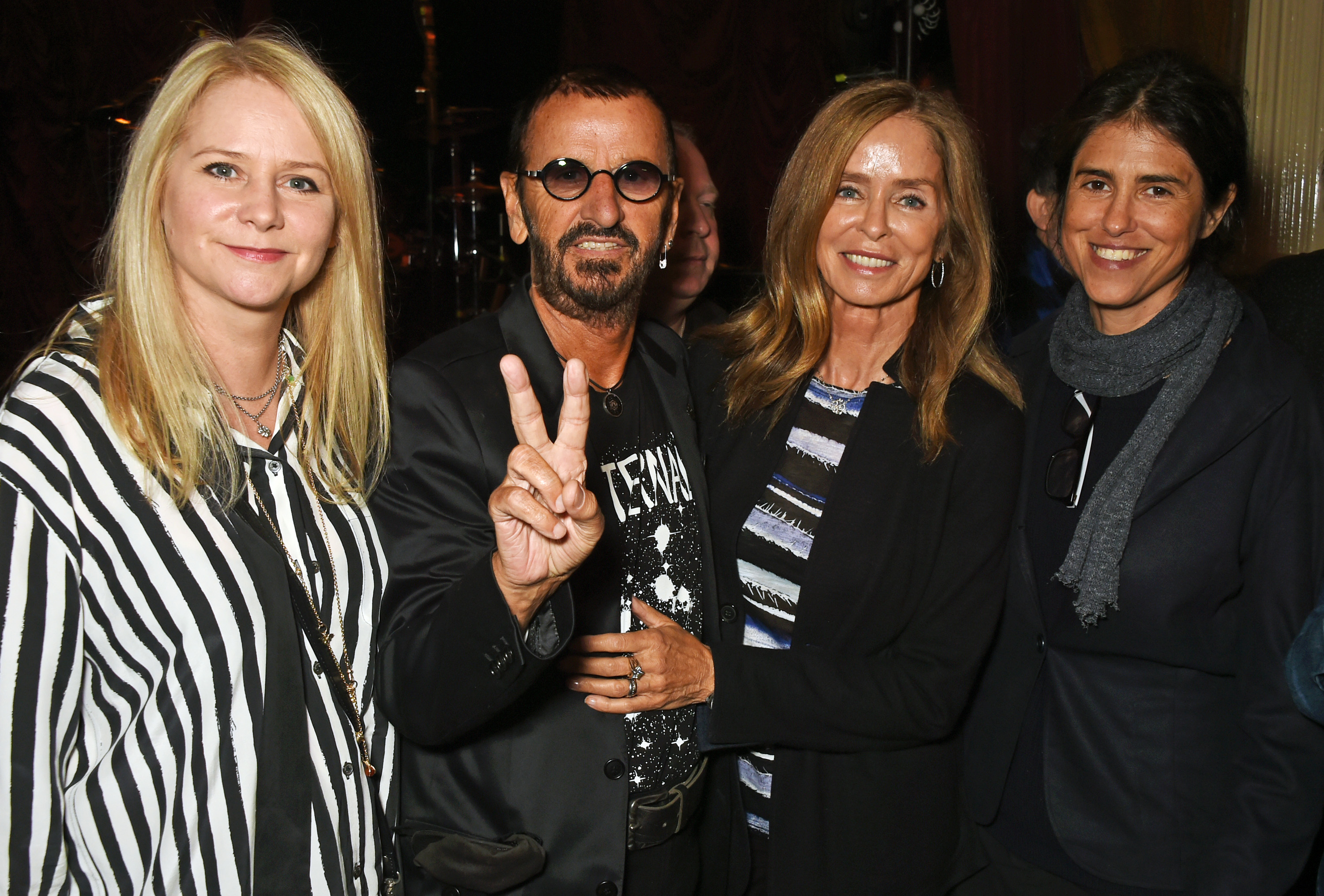 Lee Starkey, Ringo Starr, Barbara Bach, and Francesca Gregorini at the launch of "Issues," a new album by SSHH on September 5, 2016, in London, England | Source: Getty Images