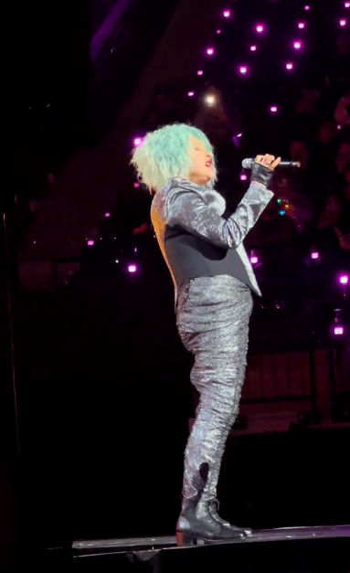 Cyndi Lauper during her concert. | Source: TikTok/@LuisPenaloza95