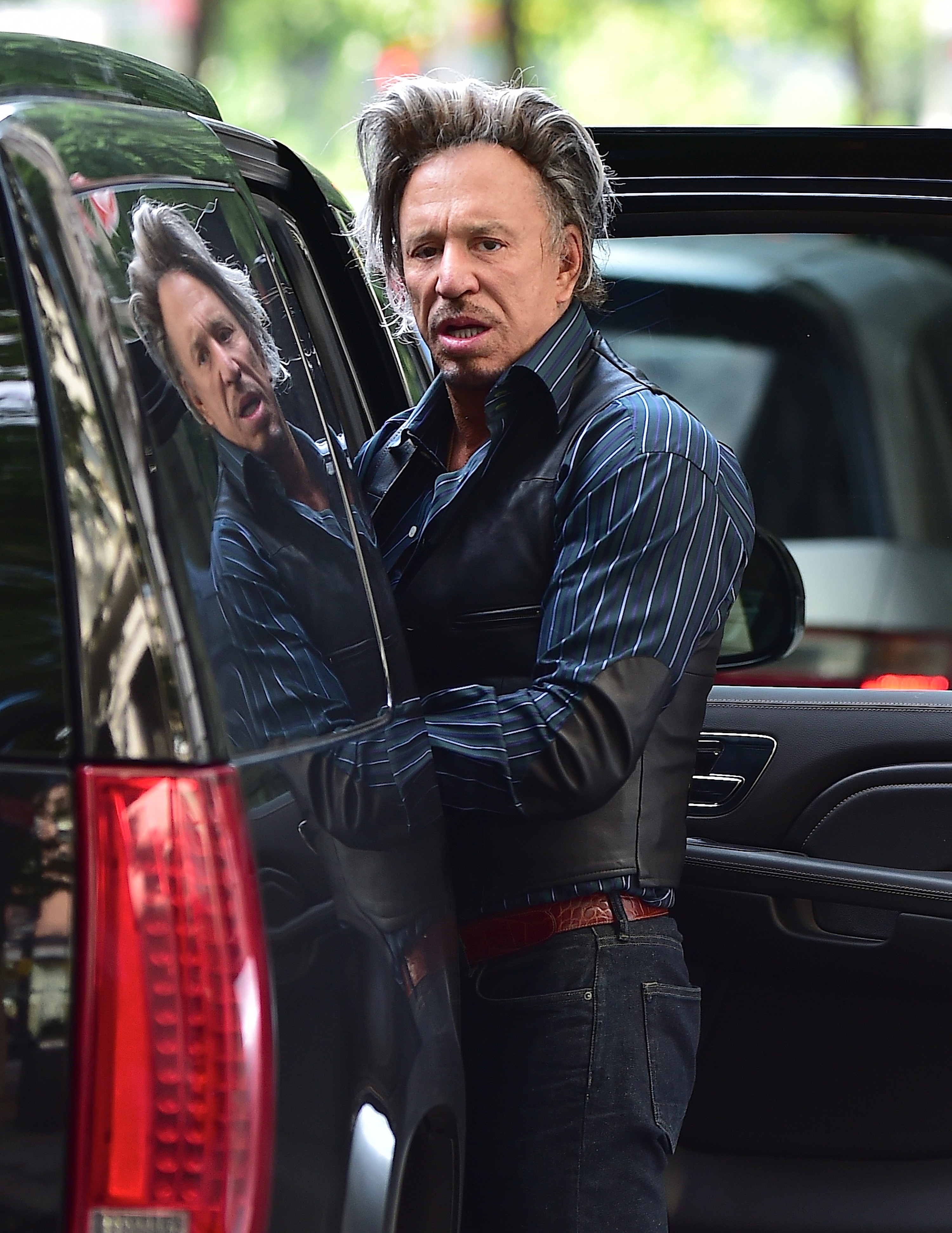 Mickey Rourke spotted in Midtown on August 13, 2014 in New York City. | Source: Getty Images