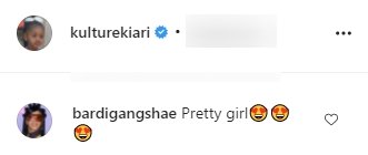 Fan commenting on one of Cardi B's daughter Kulture's posts. | Source: Instagram/kulturekiari