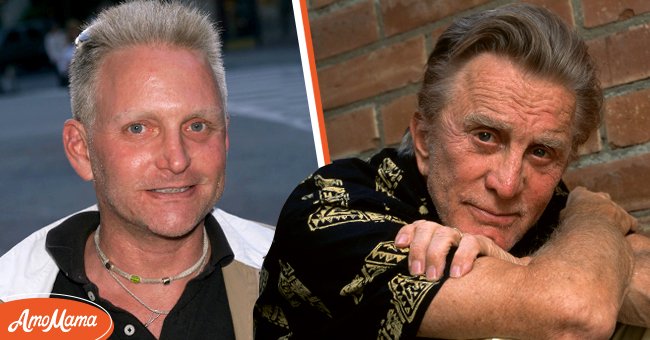 Eric Douglas at the Drama Department 2nd Annual Company Picnic at the Greenwich House in New York City[left] A picture of actor Kirk Douglas [right] | Photo: Getty Images