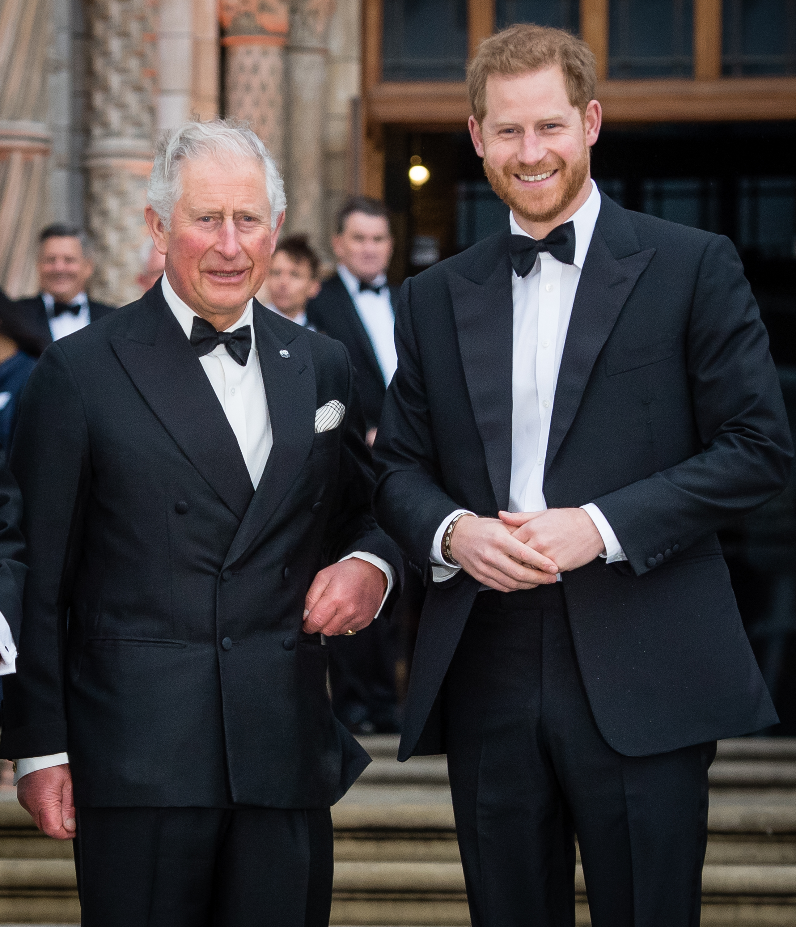 Prince Harry and King Charles III at the "Our Planet" global premiere at Natural History Museum on April 04, 2019 in London, England | Source: Getty Images