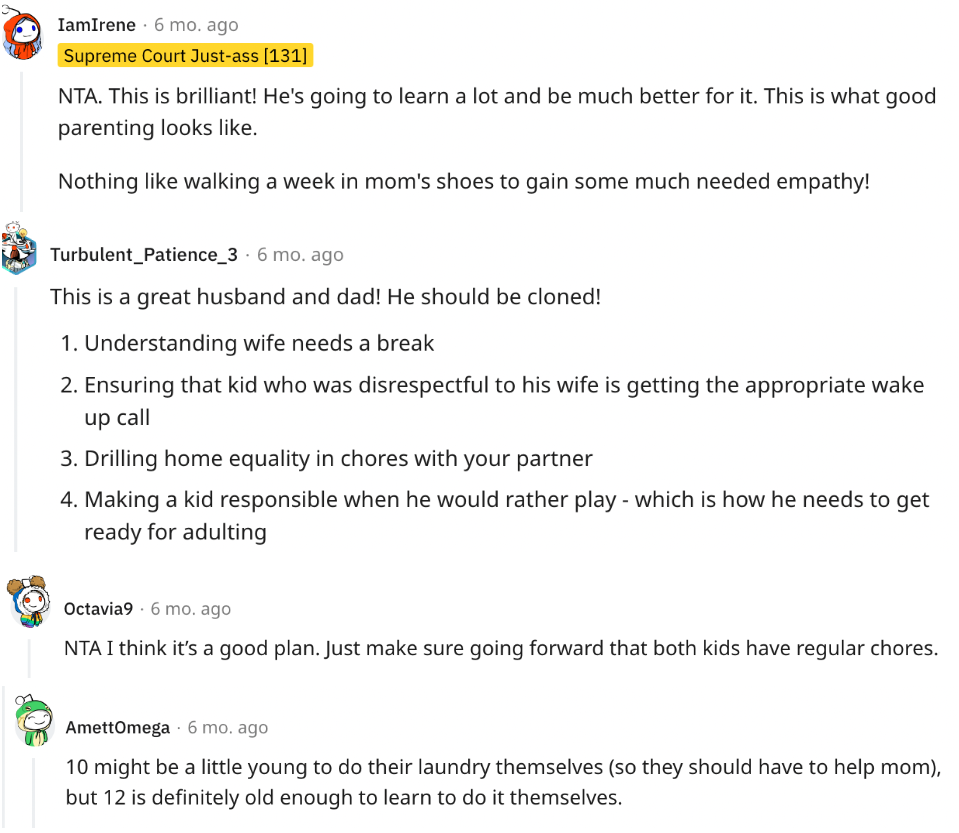 People weighed in on the dad's situation. | Source: Reddit