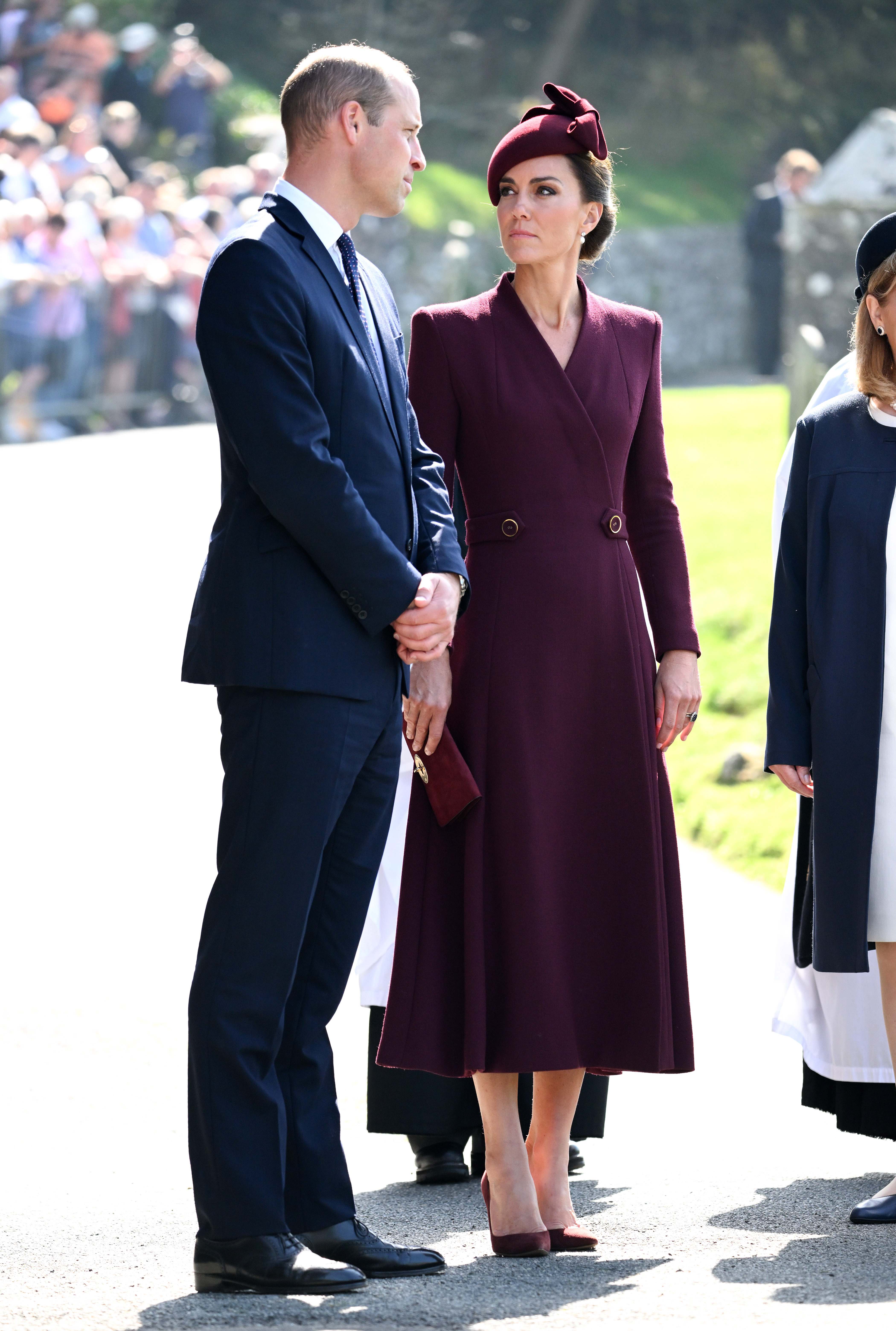 Princess Catherine and Prince William at a a service to commemorate the life of Her Late Majesty Queen Elizabeth II at St Davids Cathedral on September 8, 2023 in St Davids, Wales | Source: Getty Images