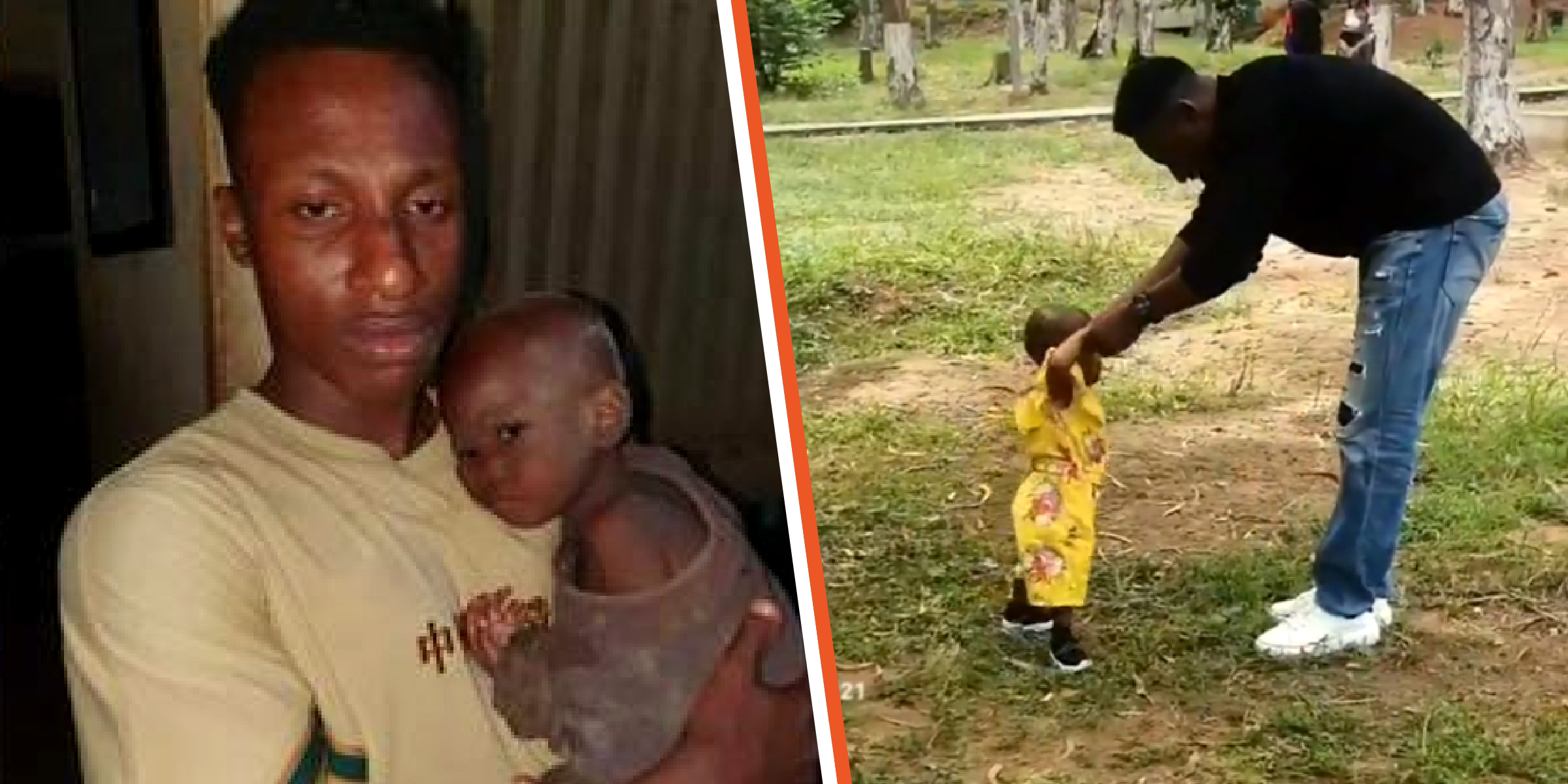 Benkingsley Nwashara con una bebé abandonada | Foto: facebook.com/legitngnews | instagram.com/benkingsley4