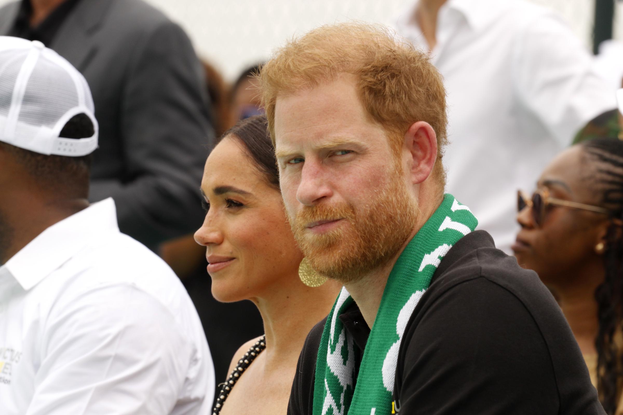 Meghan Markle and Prince Harry during their Nigerian tour in Abuja, Nigeria on May 11, 2024 | Source: Getty Images