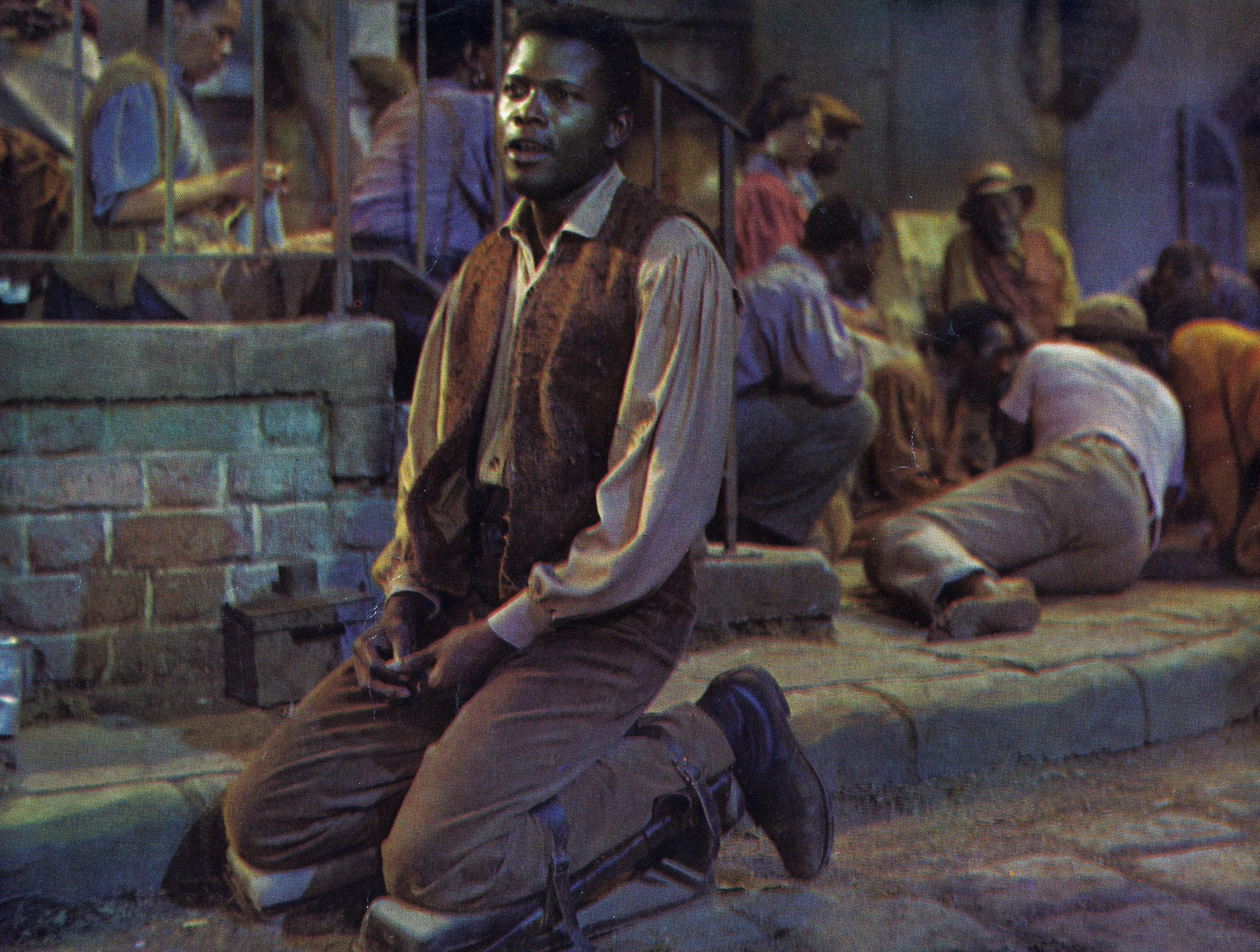 Sidney Poitier on the set of "Pory and Bess," 1959 | Source: Getty Images