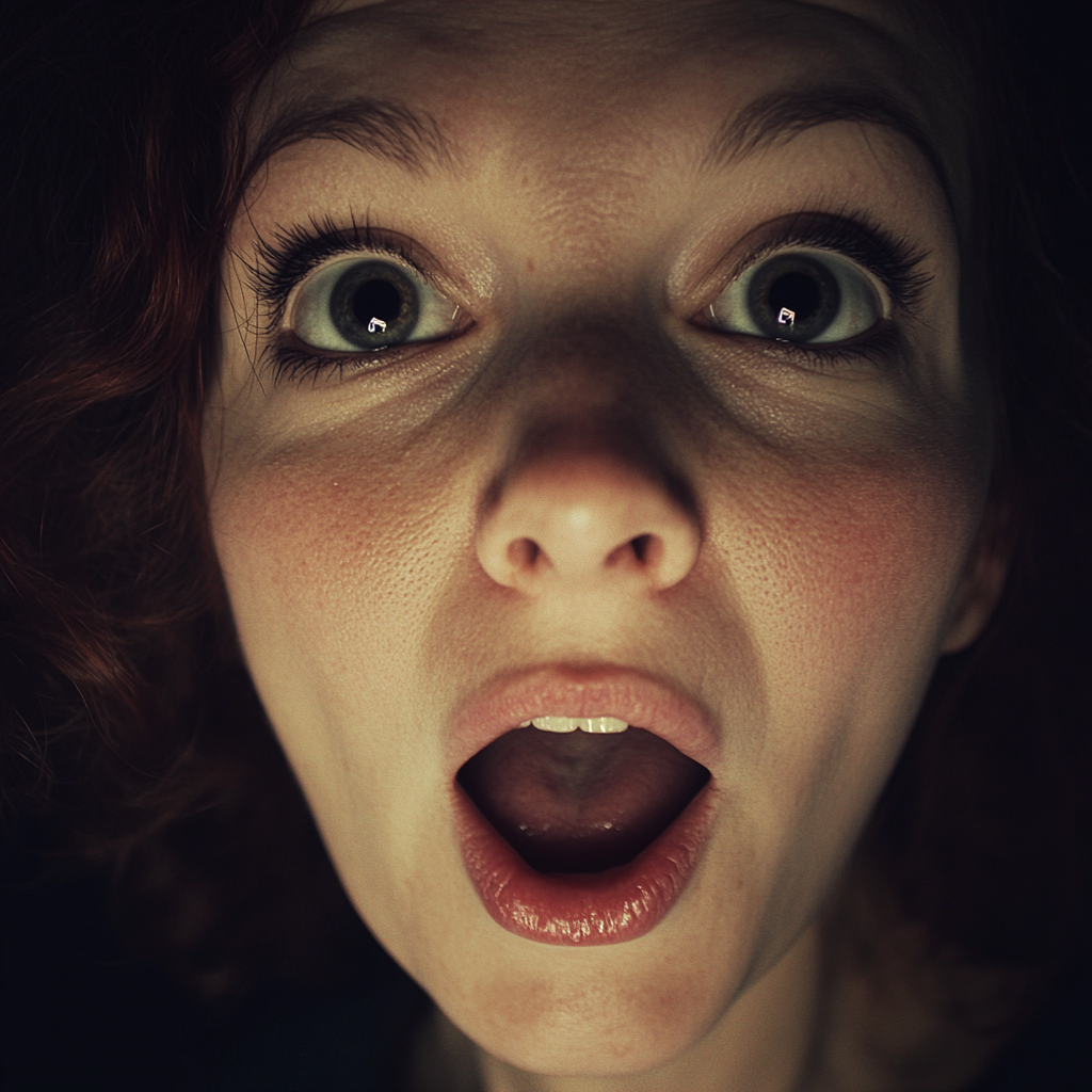 A close up of a surprised woman | Source: Midjourney