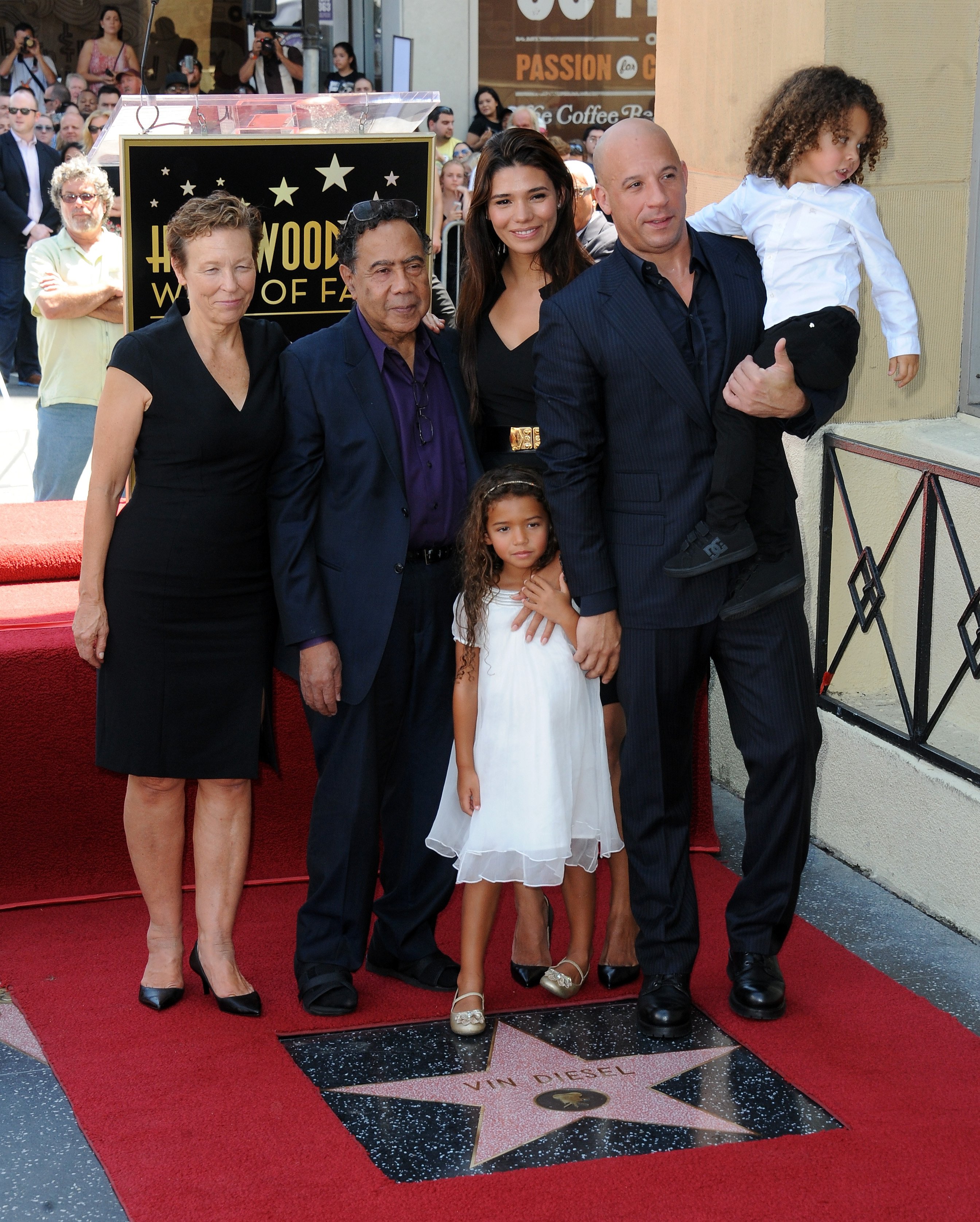 Vin Diesel was honored with a Star On The Hollywood Walk of Fame with his family in attendance on August 26, 2013, in Hollywood, California. | Source: Getty Images