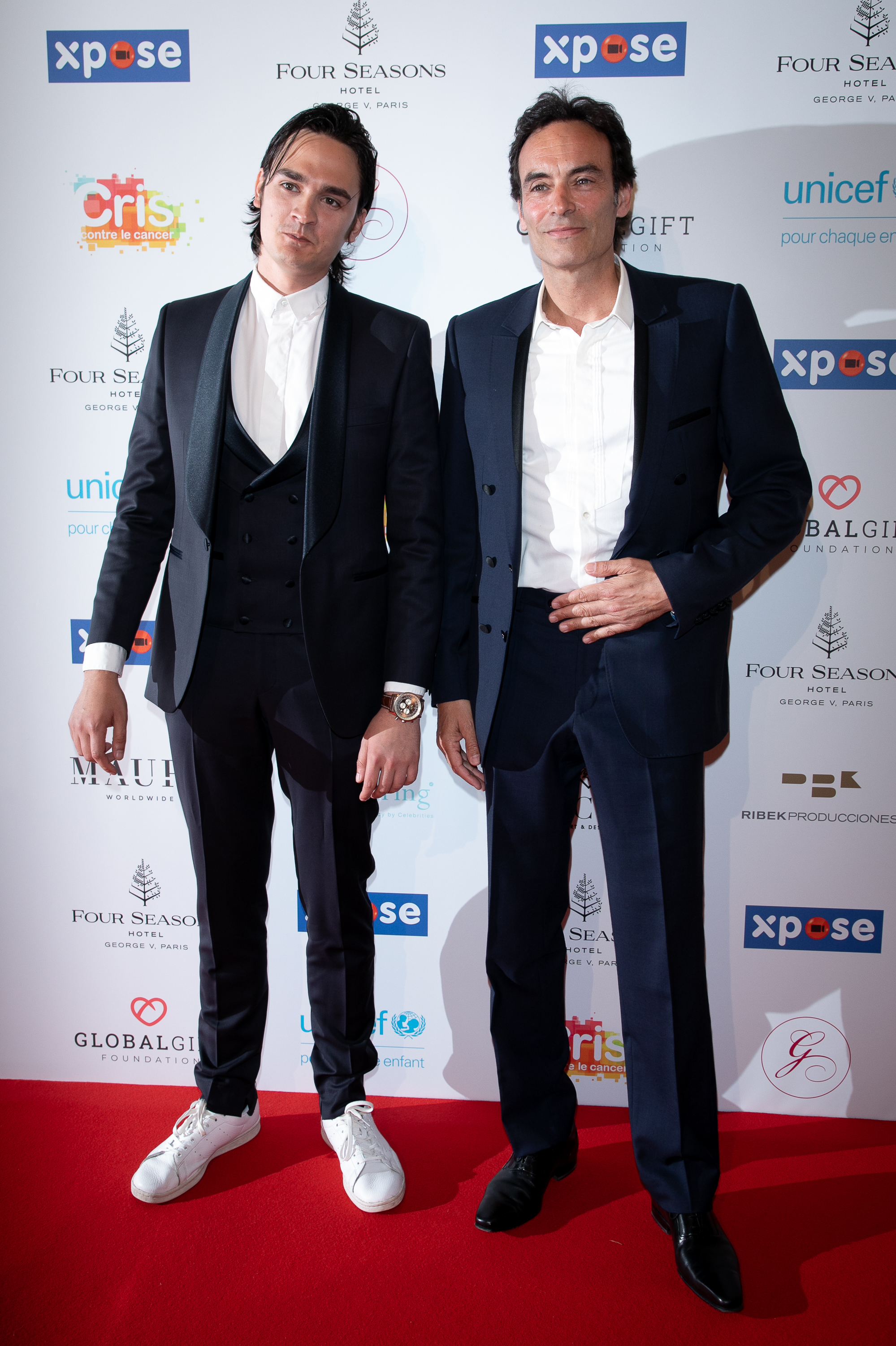 Two of the famous actor's sons at the Global Gift Gala in Paris, France on June 3, 2019 | Source: Getty Images