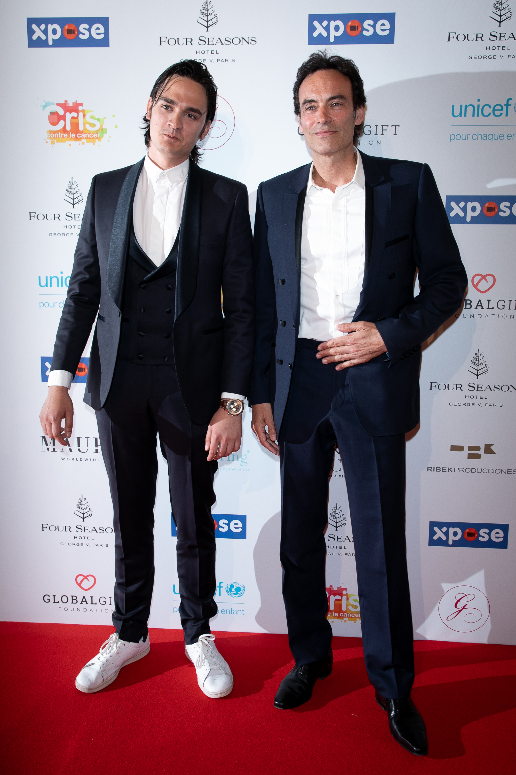 Two of the famous actors sons at the Global Gift Gala in Paris, France on June 3, 2019 | Source: Getty Images