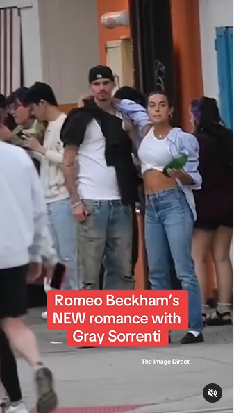 Romeo Beckham and Gray Sorrenti on their first public appearance as a couple in New York City, from a post dated October 16, 2024 | Source: Instagram/dailymail/