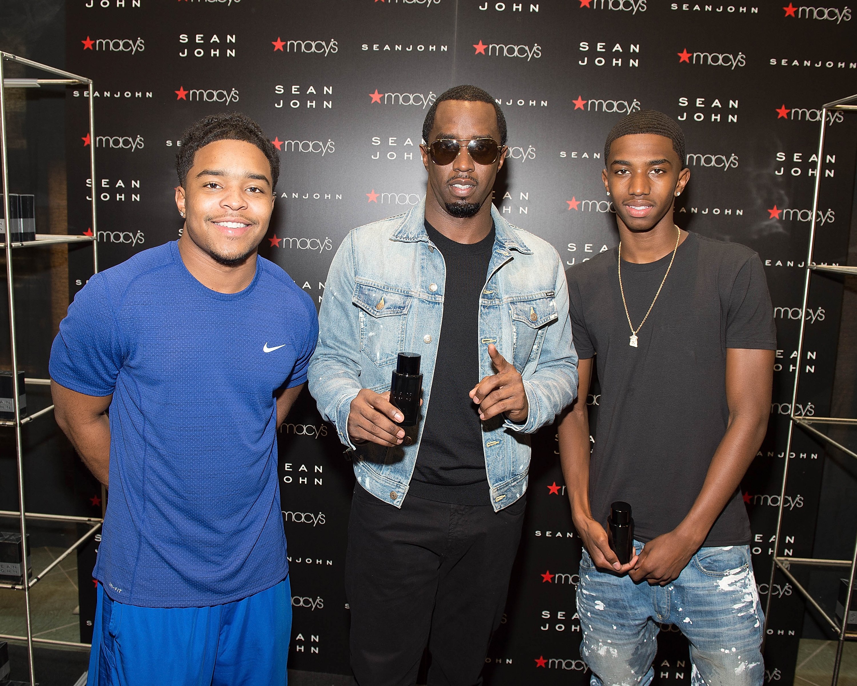  (L-R) Justin Sean "Diddy" Combs, and Christian "King" Combs pose during the  Sean John new fragrance launch at Macy's Lenox Square on September 8, 2016 in Atlanta, Georgia. | Source: Getty Images