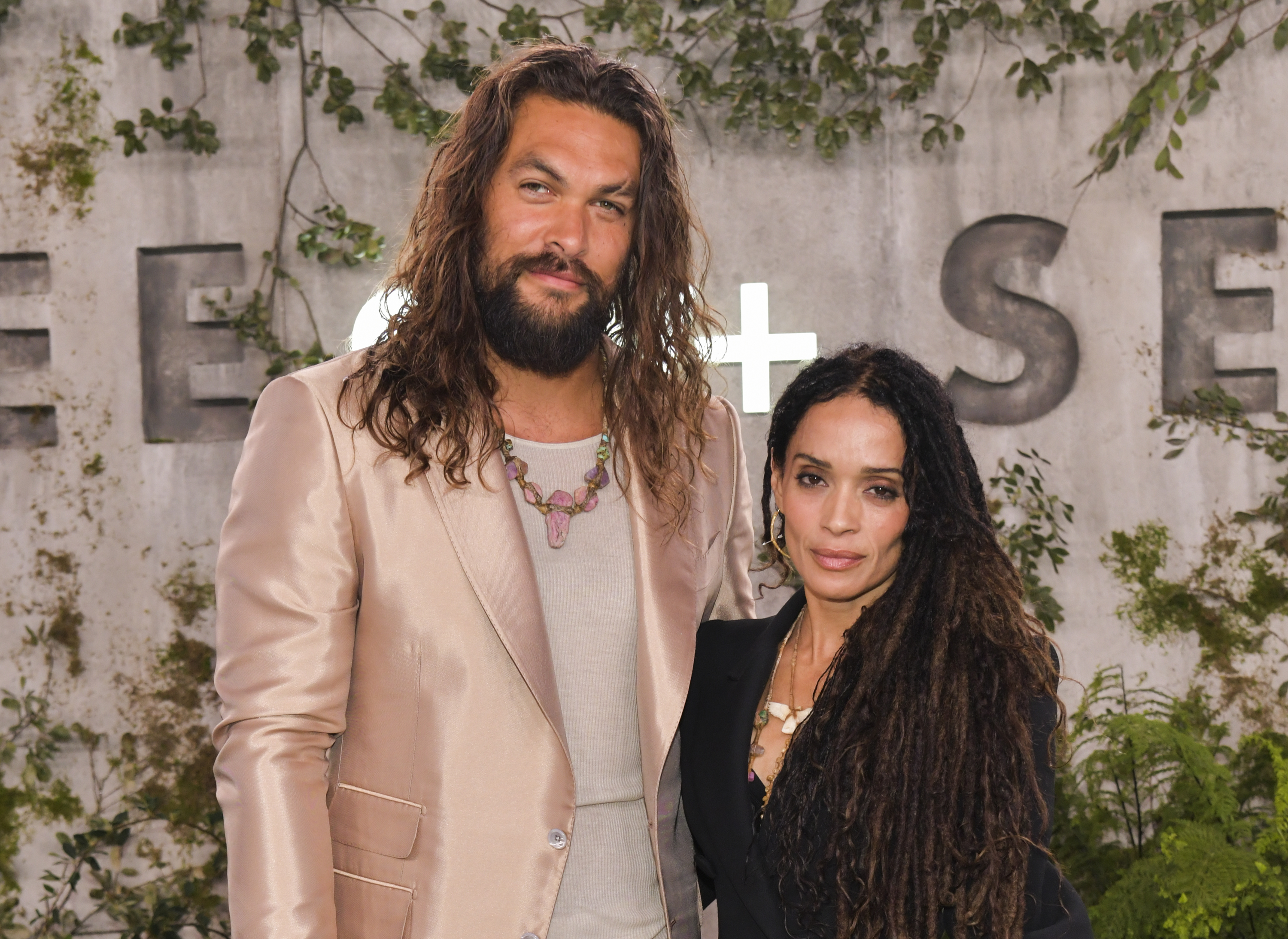 Jason Momoa and Lisa Bonet attend the world premiere of 