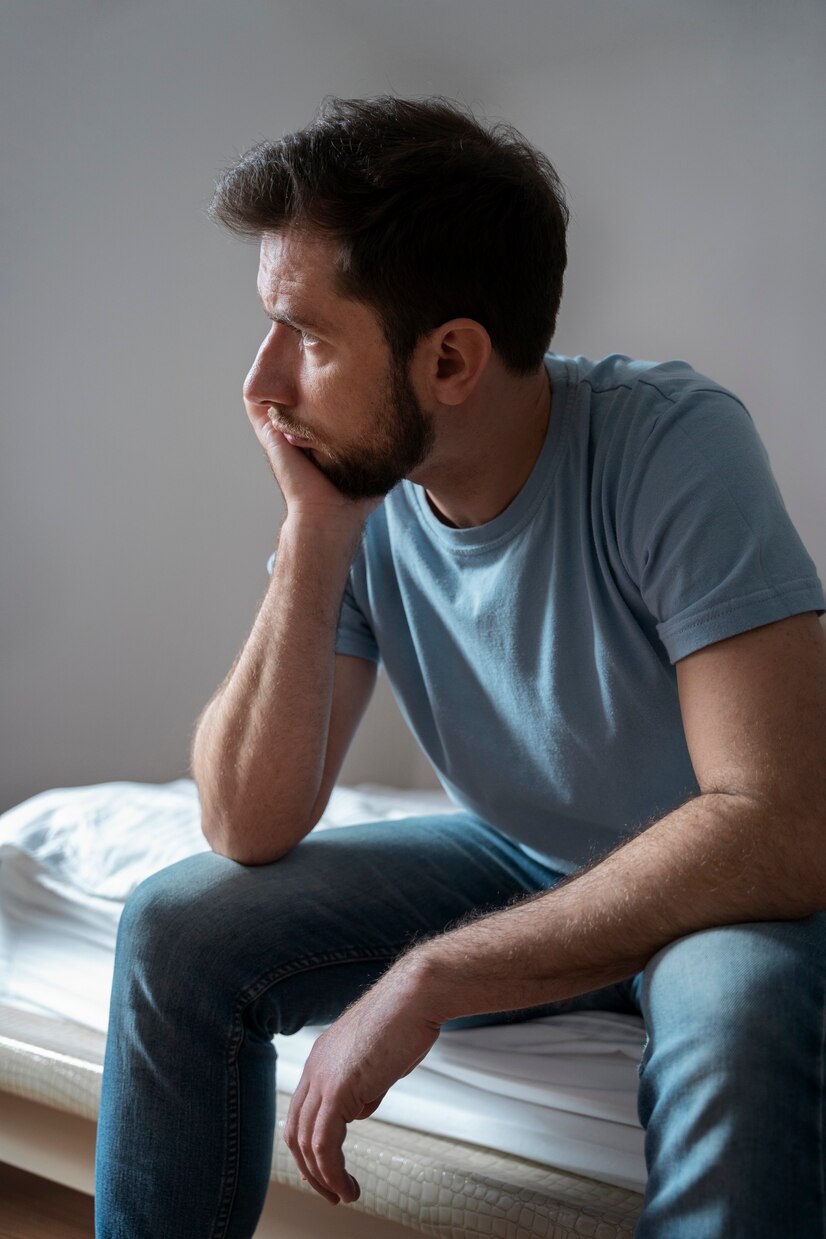 A sad man on his bed | Source: Pexels