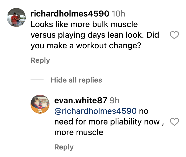 Fan comments on Tom Brady's Instagram post dated November 2023 | Source: Instagram.com/tombrady