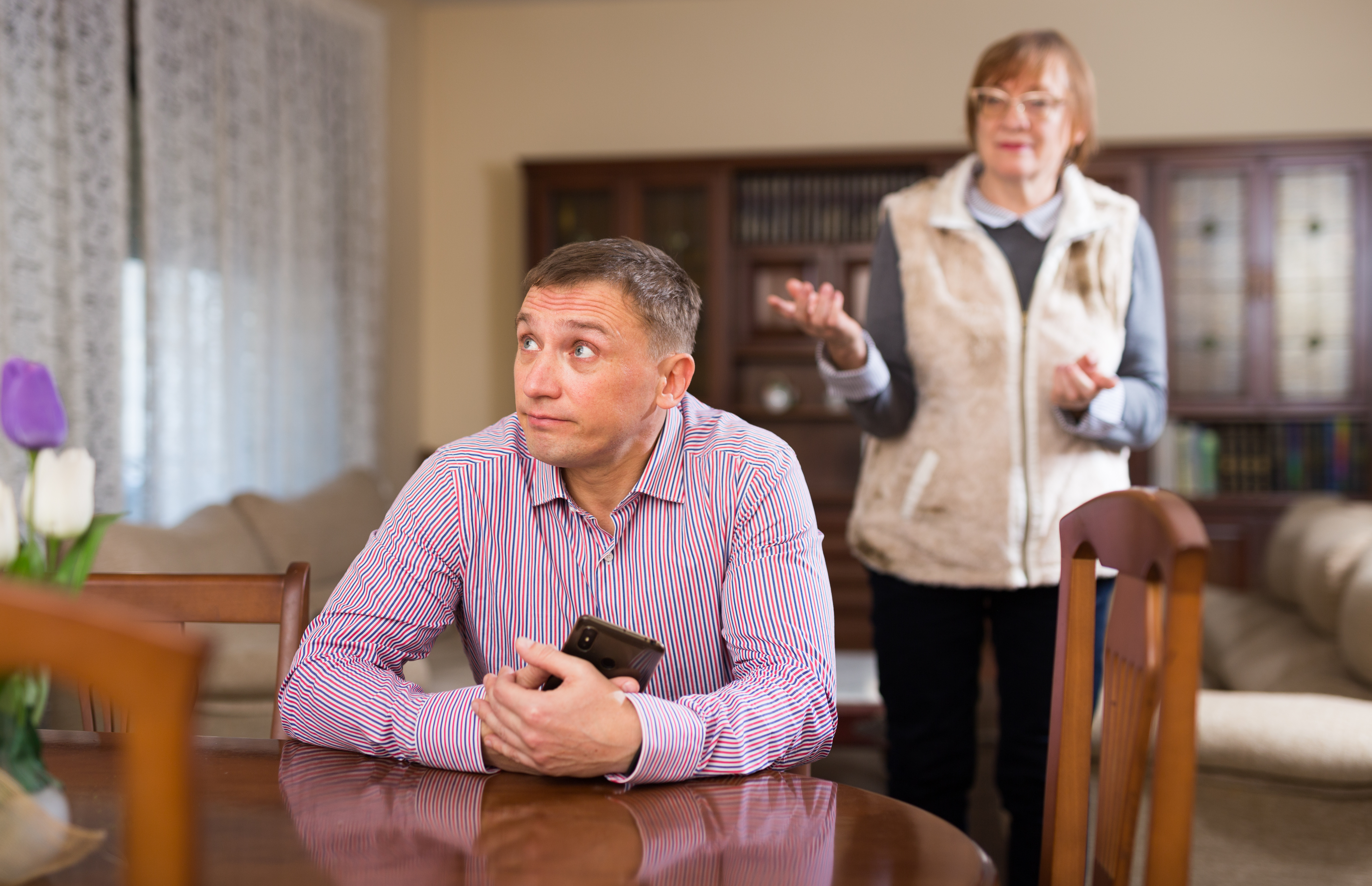 A mother and son arguing | Source: Shutterstock