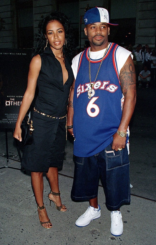 Aaliyah and her boyfriend Damon Dash attend the premiere of "The Others" | Photo: Getty Images