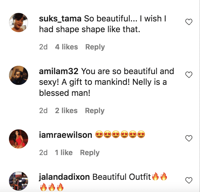 A screenshot of fans' comments on Shantel Jackson's Instagram page. | Photo: instagram/missjackson