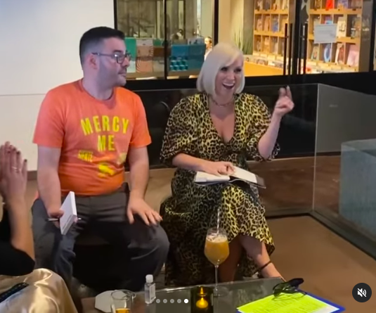 Matthew Byars and Margaret Josephs during her book tour event. | Source: Instagram/therealmargaretjosephs