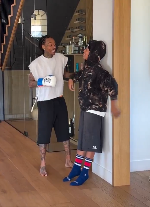Wiz Khalifa's birthday tradition with his son Sebastian Thomaz, from a post dated February 21, 2026 | Source: X/DailyLoud