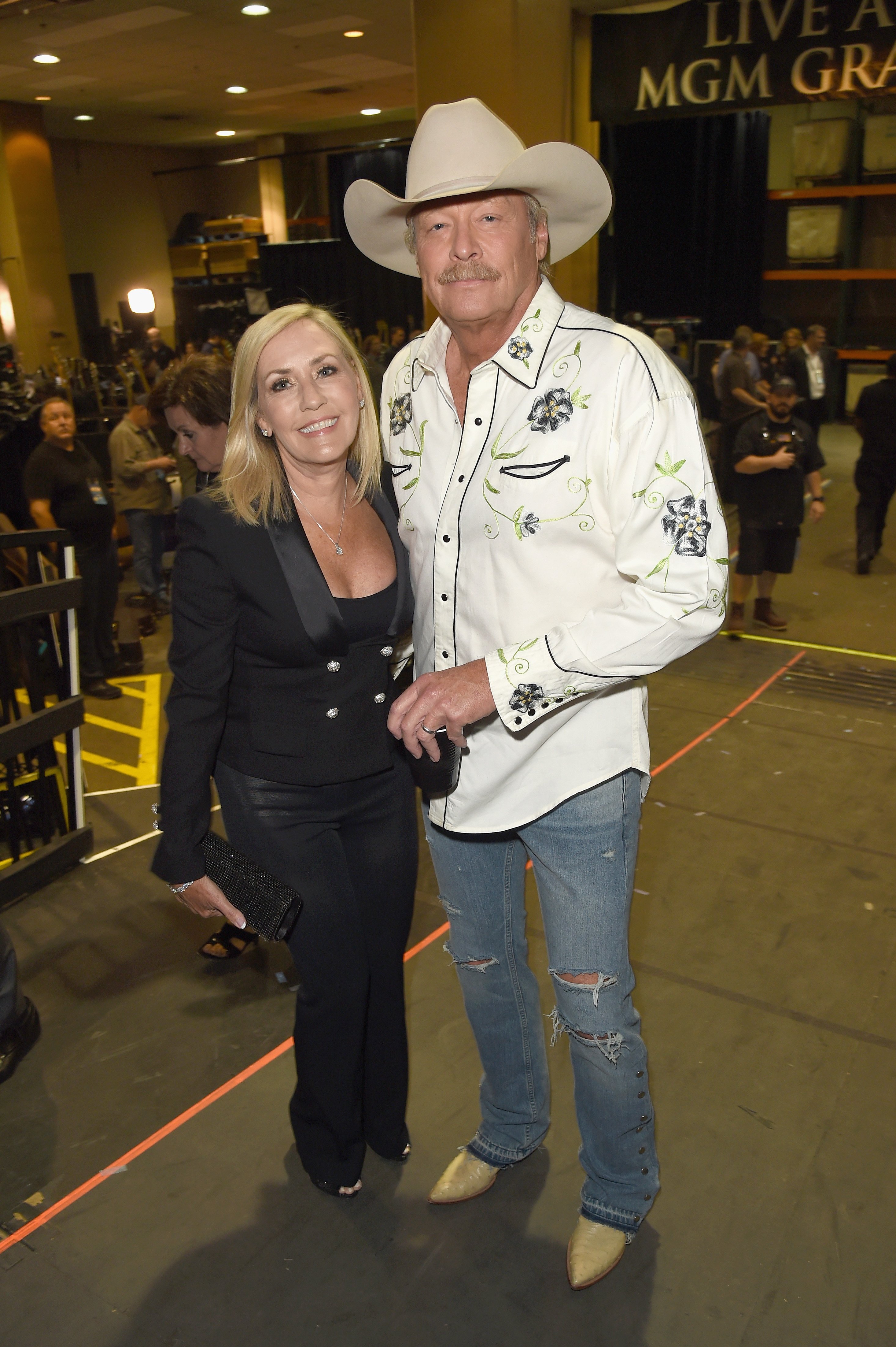 Denise and Alan Jackson at the 53rd Academy of Country Music Awards on April 15, 2018, in Las Vegas | Source: Getty Images