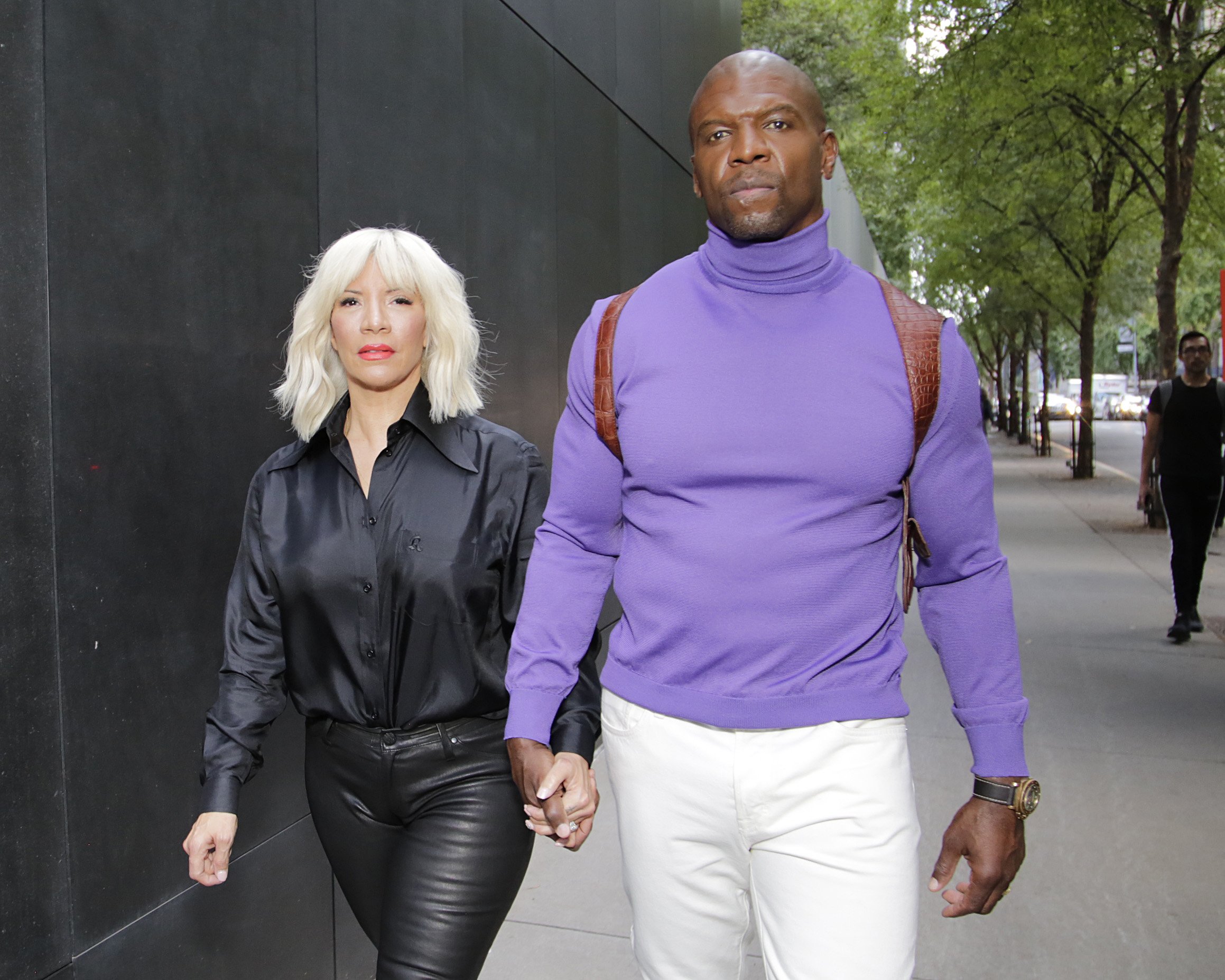 Rebecca King-Crews and Terry Crews are seen in Midtown during New York Fashion Week on September 10, 2021, in New York City. | Source: Getty Images
