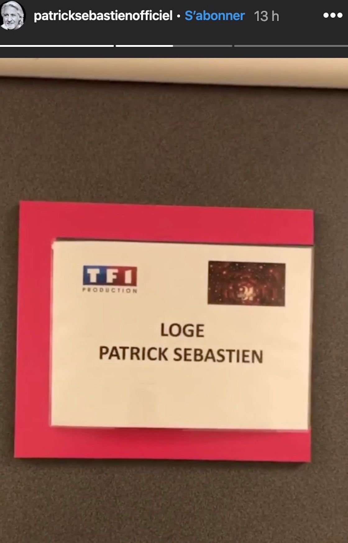 Capture Story Instagram de Patrick Sébastien | source : patricksebastienofficiel