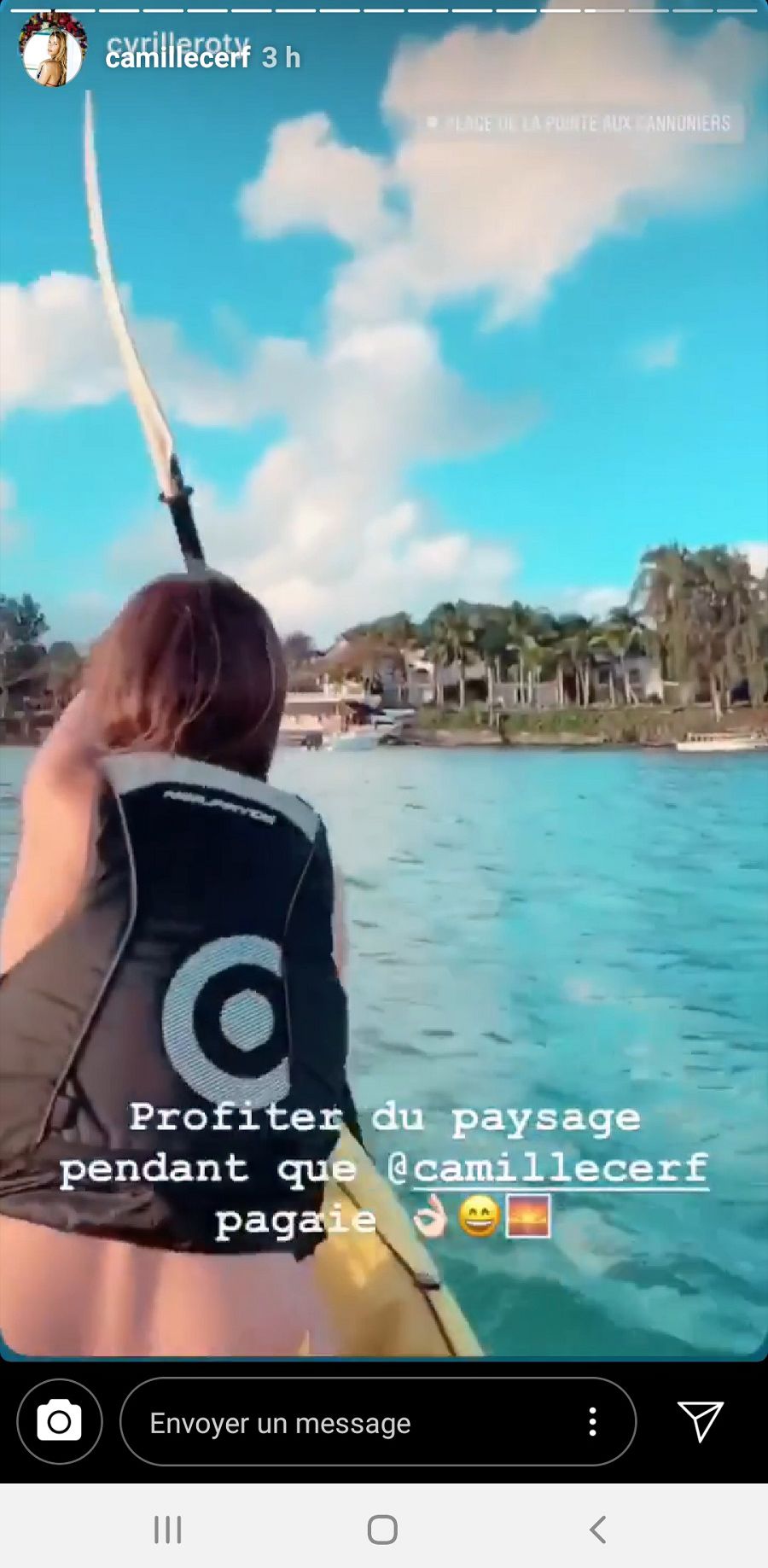 Camille Cerf et son compagnon à l'île Maurice. l Source : Instagram Camille Cerf