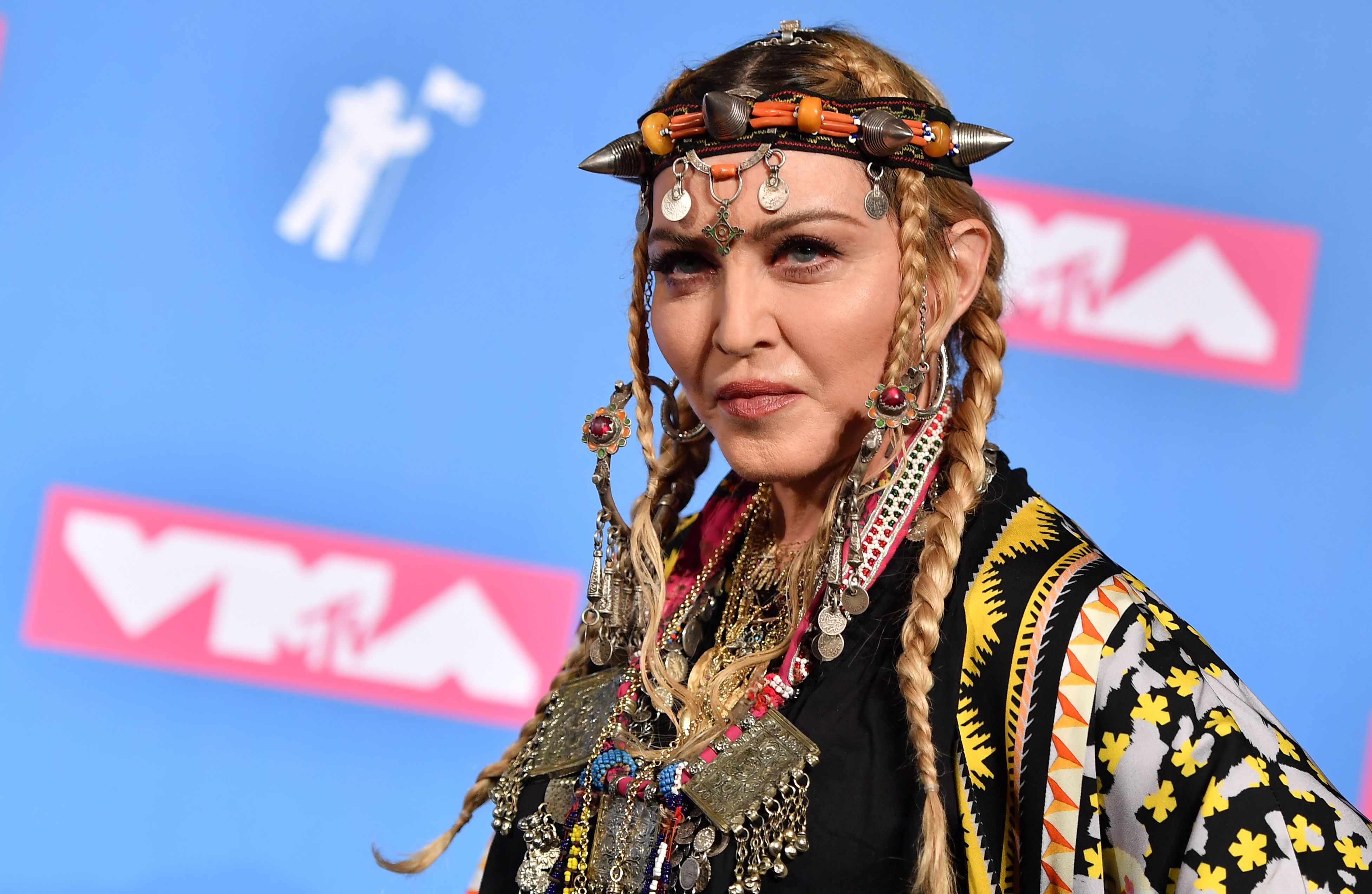 The Pop star Madonna, at the MTV VMAs at Radio City Music Hall in New York City, New York, August 20, 2018. | Source: Getty Images