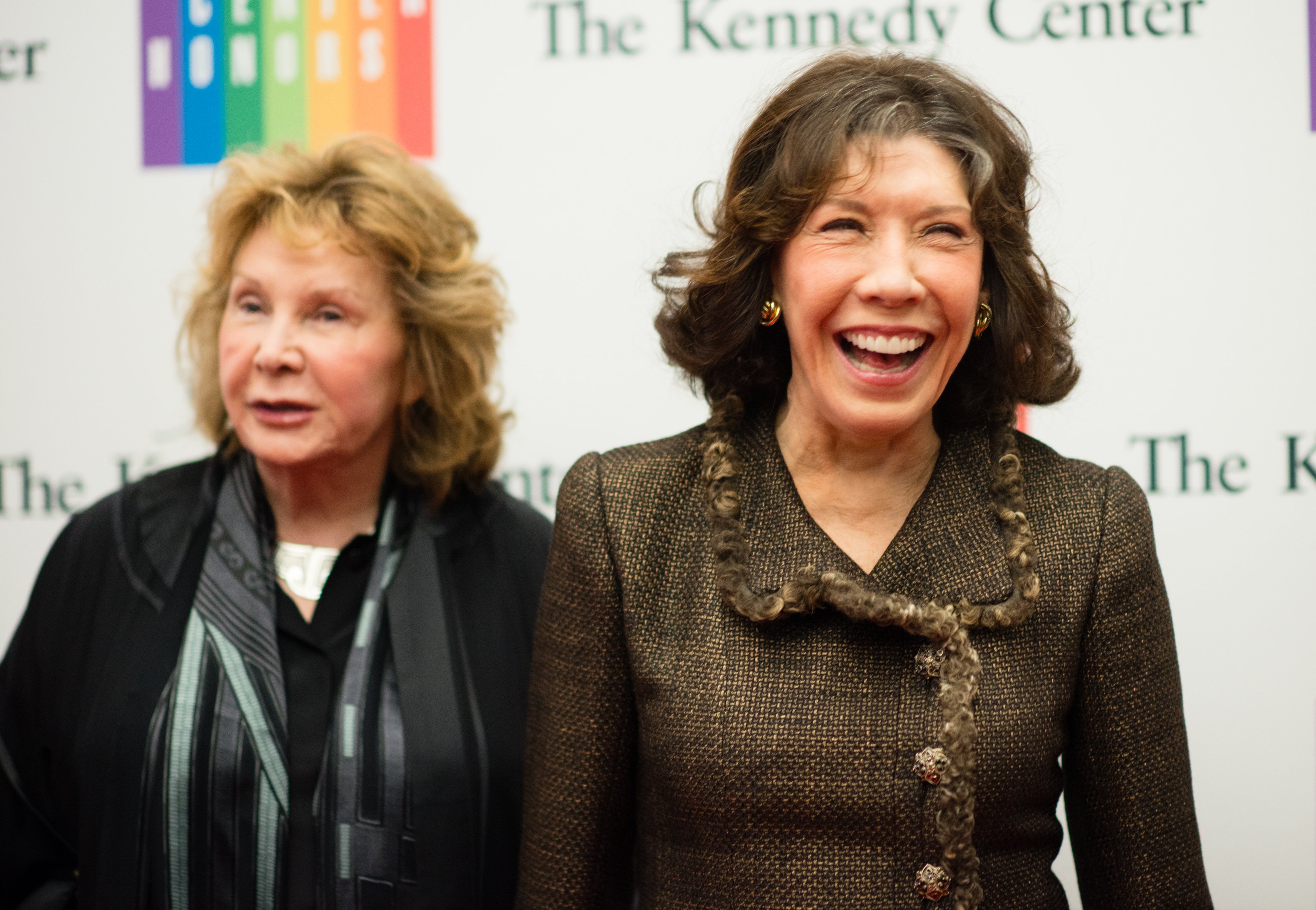 Jane Wagner and Honoree Lily Tomlin at the Kennedy Center Honorees dinner event in Washington D.C. on December 6, 2014. | Source: Sarah L. Voisin/The Washington Post/Getty Images