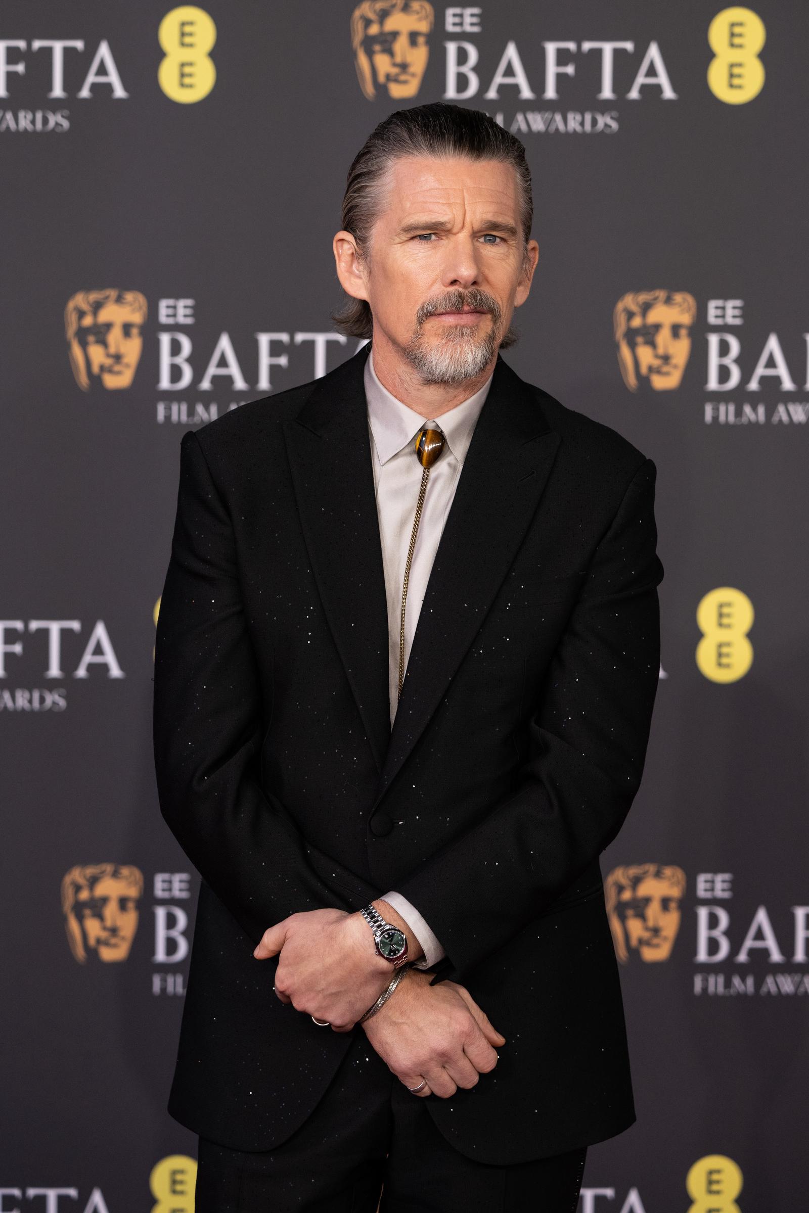 Ethan Hawke attends the 79th BAFTA Film Awards at The Royal Festival Hall on February 22, 2026, in London, England | Source: Getty Images
