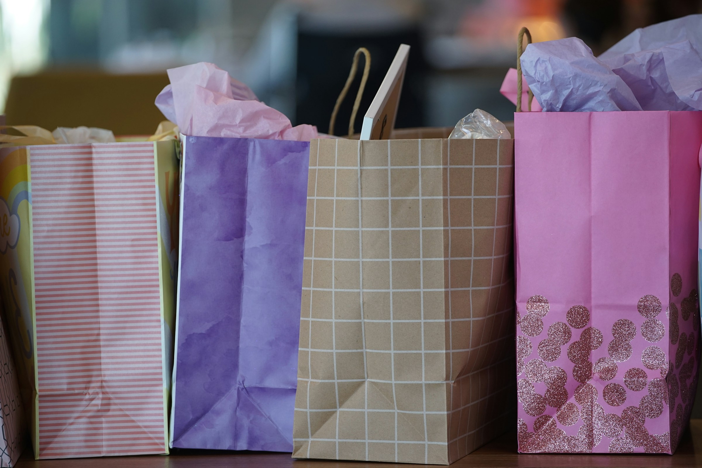 Colored gift bags | Source: Unsplash
