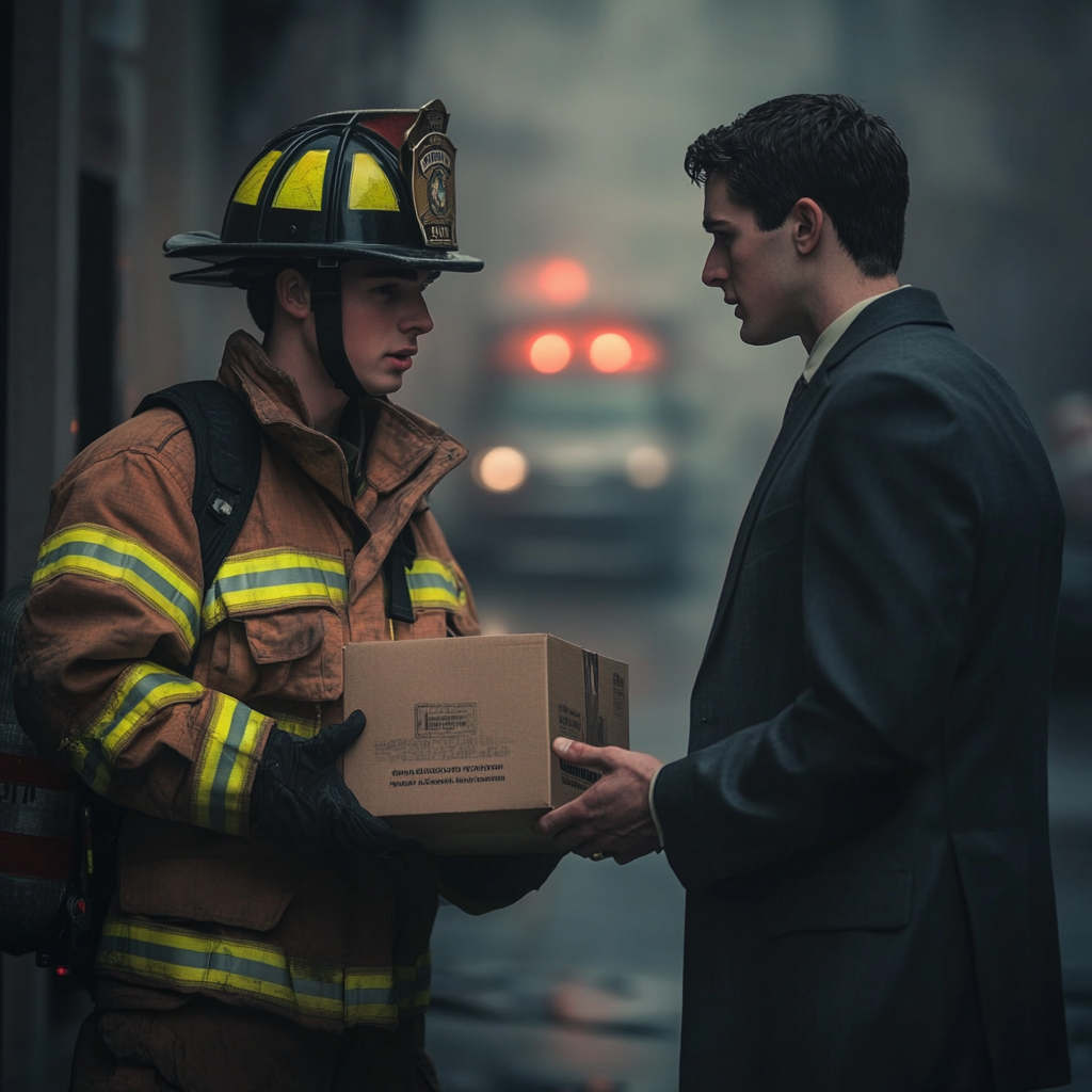 A man holding a box | Source: Midjourney