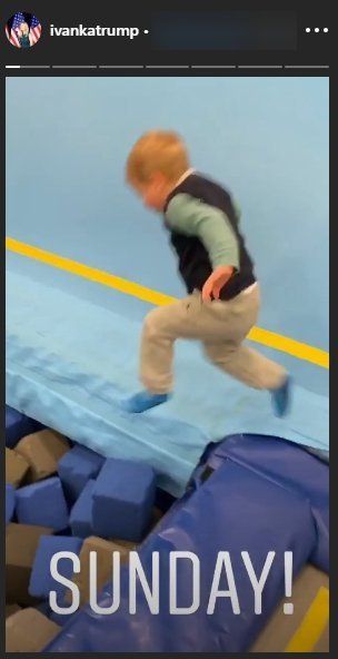 Ivanka's son, Joseph, jumping around in excitement | Photo: Instagram/Ivanka Trump