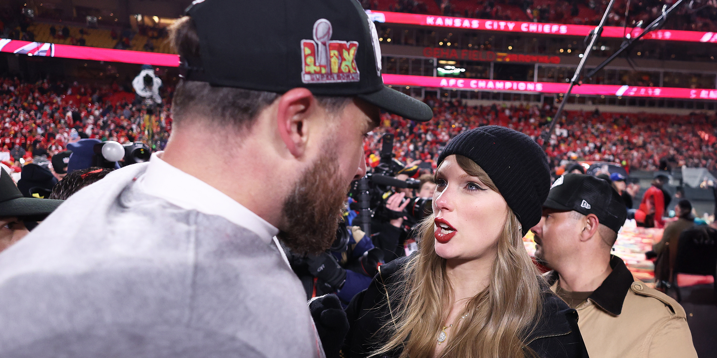 Travis Kelce and Taylor Swift | Source: Getty Images