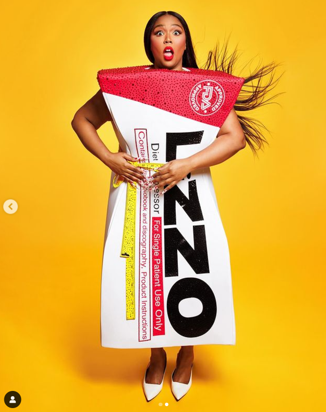 Lizzo's Halloween costume, posted on October 25, 2024 | Source: Instagram.com/lizzobeeating