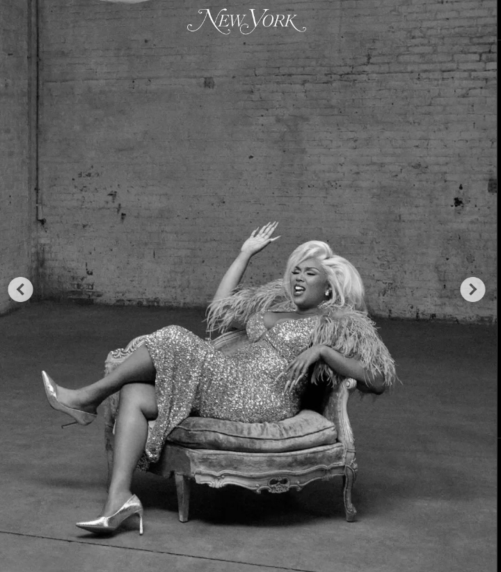 Lizzo poses during a photoshoot, from a post dated September 8, 2025 | Source: Instagram/nymag