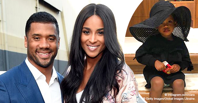 Ciara & Russell Wilson's Baby Girl Sienna Sparks Joy In Black Dress 