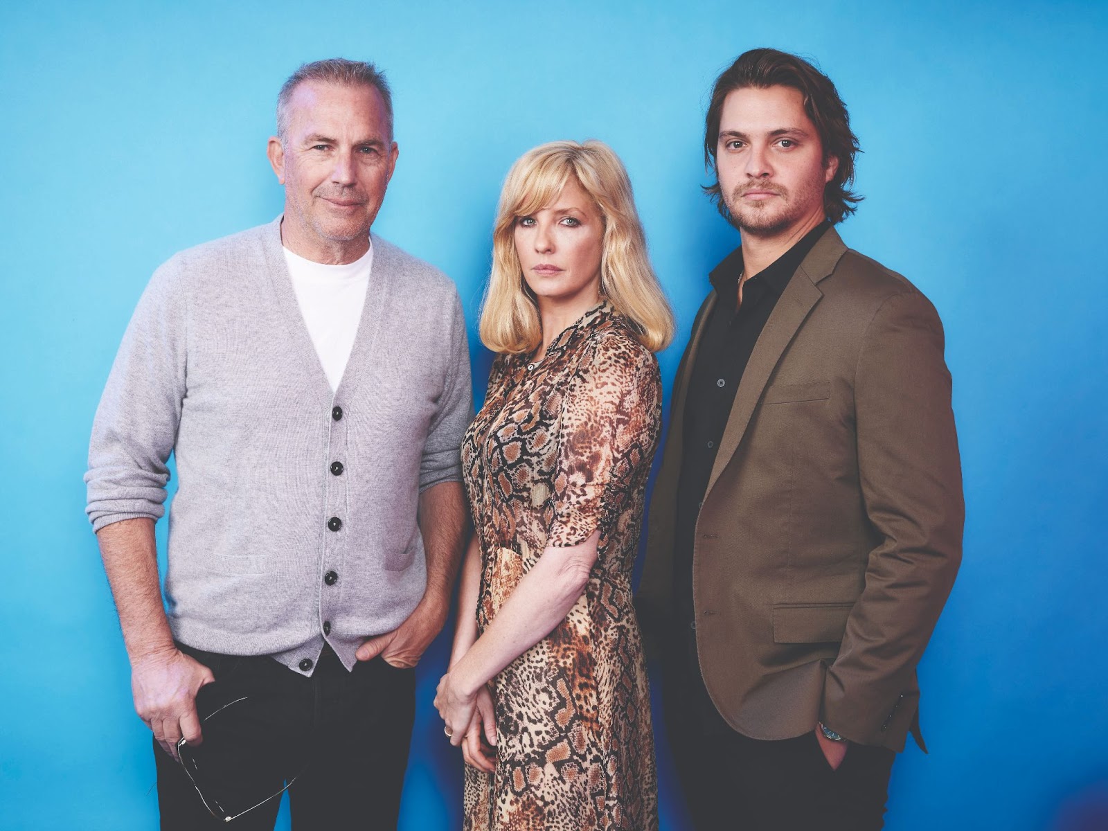 Kevin Costner, Kelly Reilly, and Luke Grimes of "Yellowstone" posing for a portrait on April 7, 2019. | Source: Getty Images