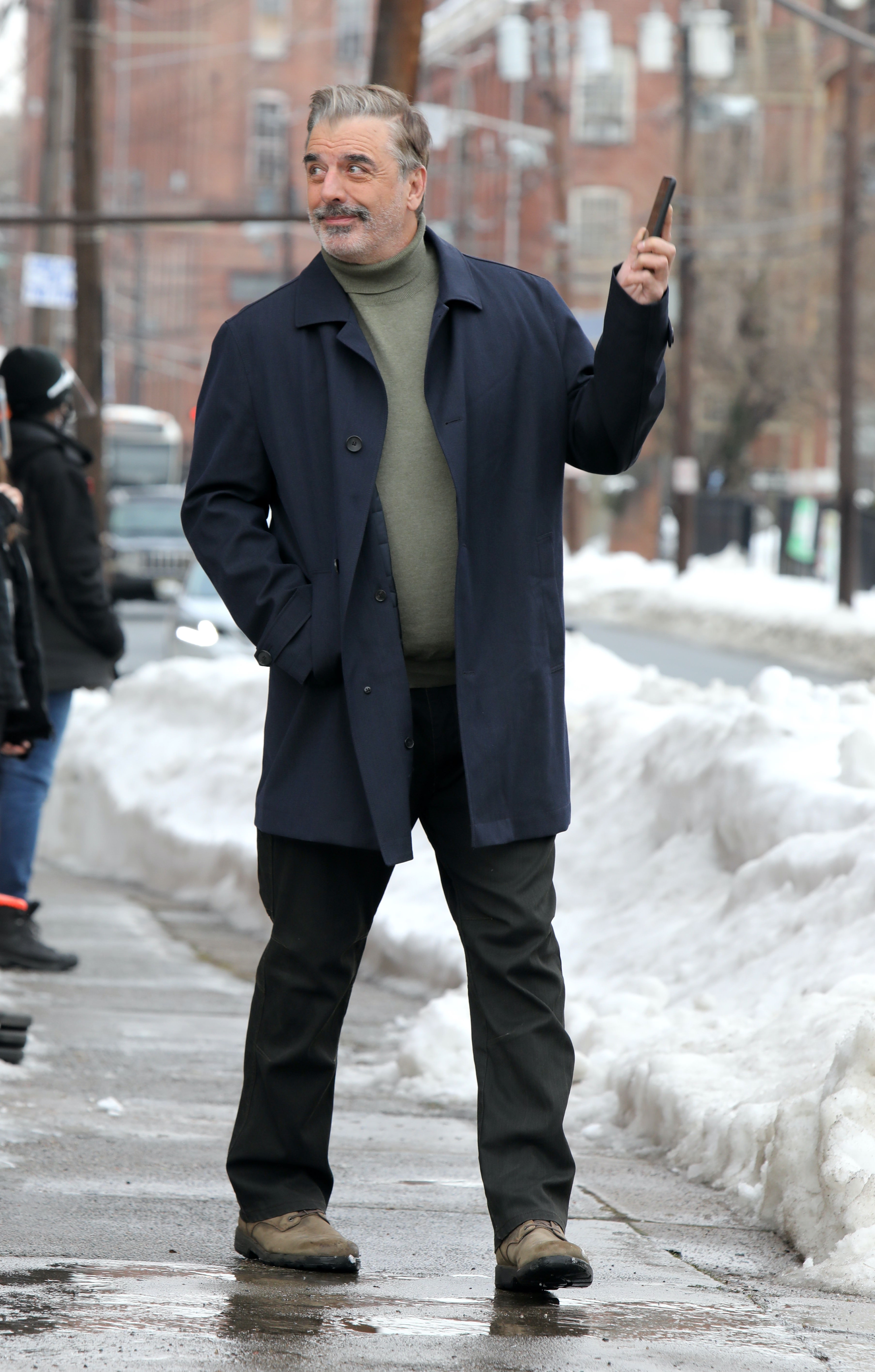 Chris Noth on the set of "The Equalizer" on February 5, 2021| Source: Getty Images
