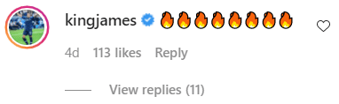 LeBron James' comment on Halle Berry's post | Photo: Instagram/halleberry