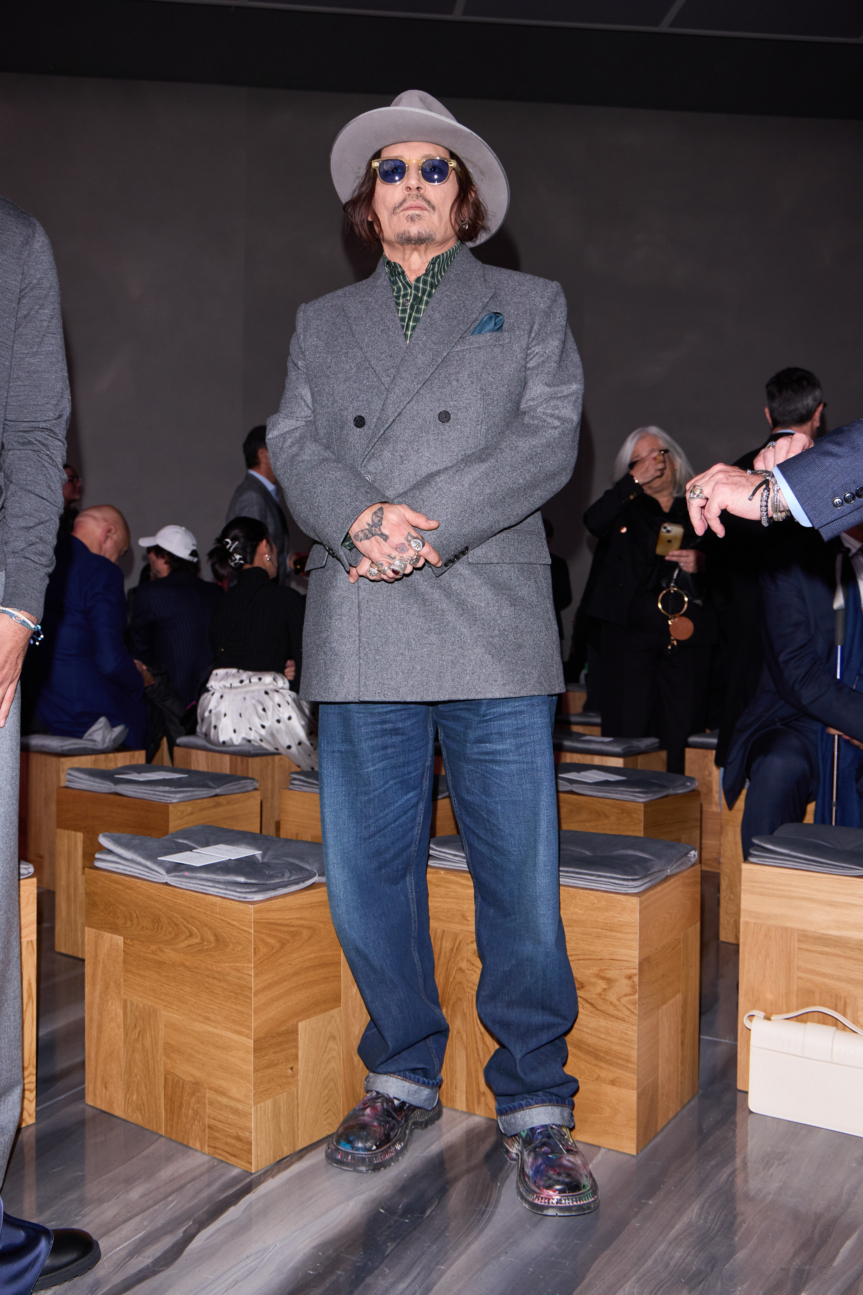 Johnny Depp attends the Christian Dior Womenswear Spring/Summer 2026 show as part of Paris Fashion Week on October 01, 2025 in Paris, France. | Source: Getty Images