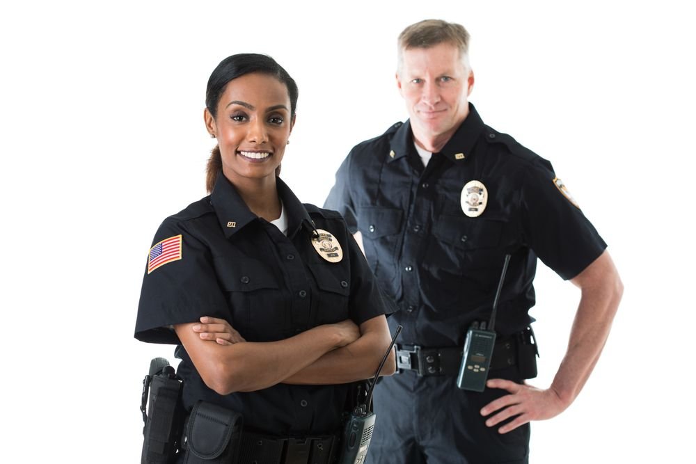 Two American police officers in uniform. | Source: Shutterstock