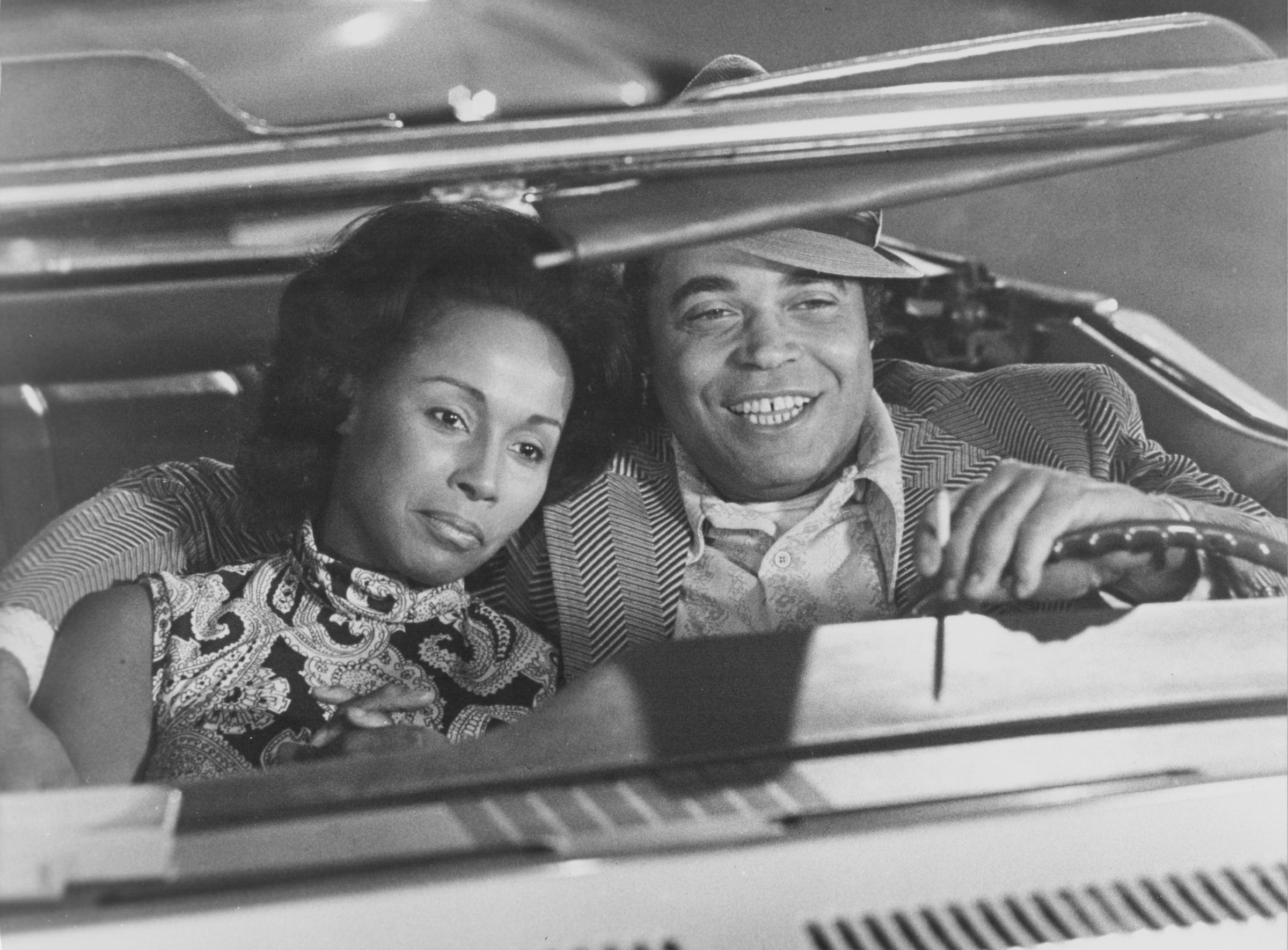 James Earl Jones and Diahann Carroll filming 