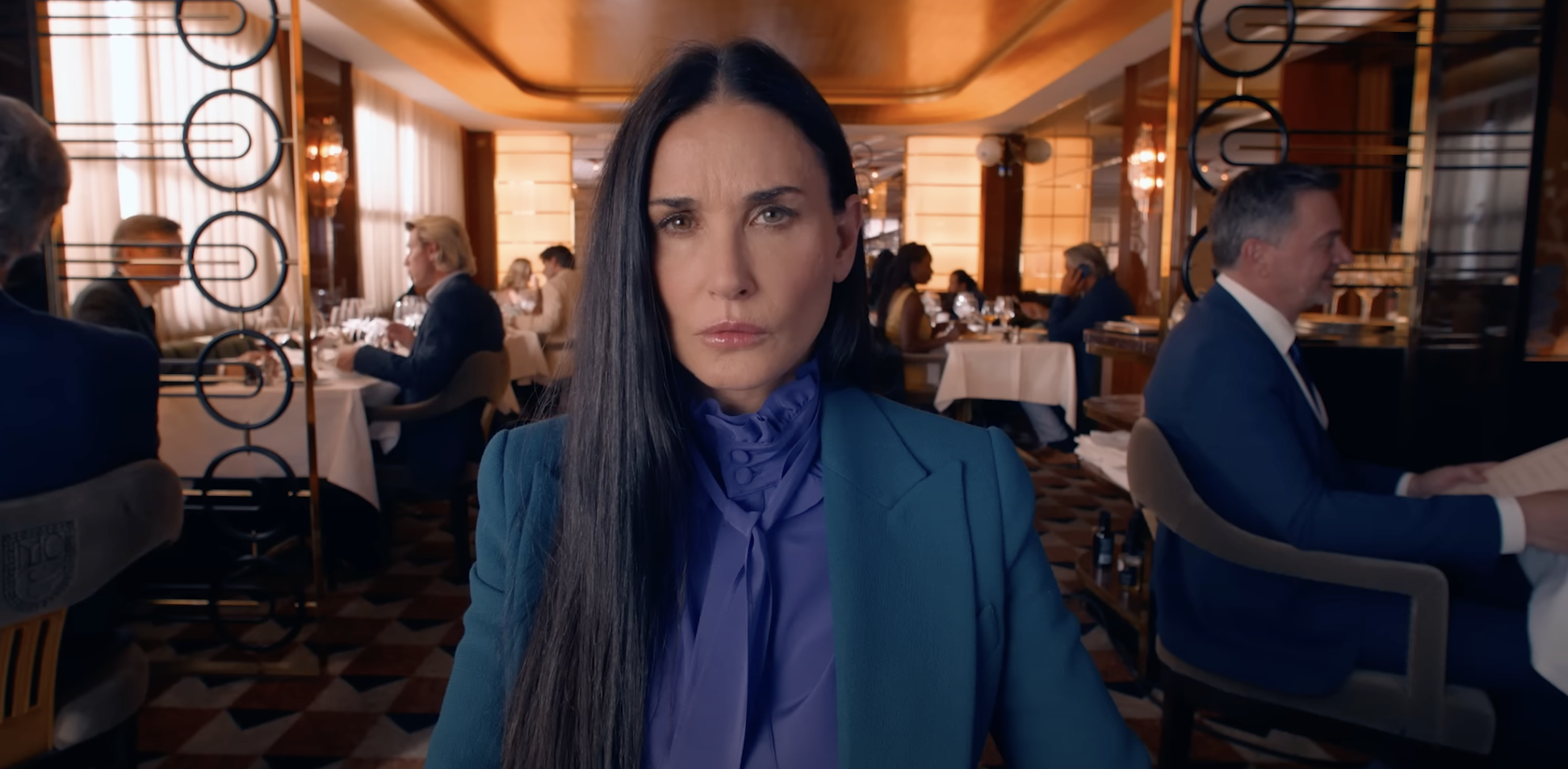 Demi Moore's older character in "The Substance" in the official trailer released on August 15, 2024 | Source: YouTube/MUBI