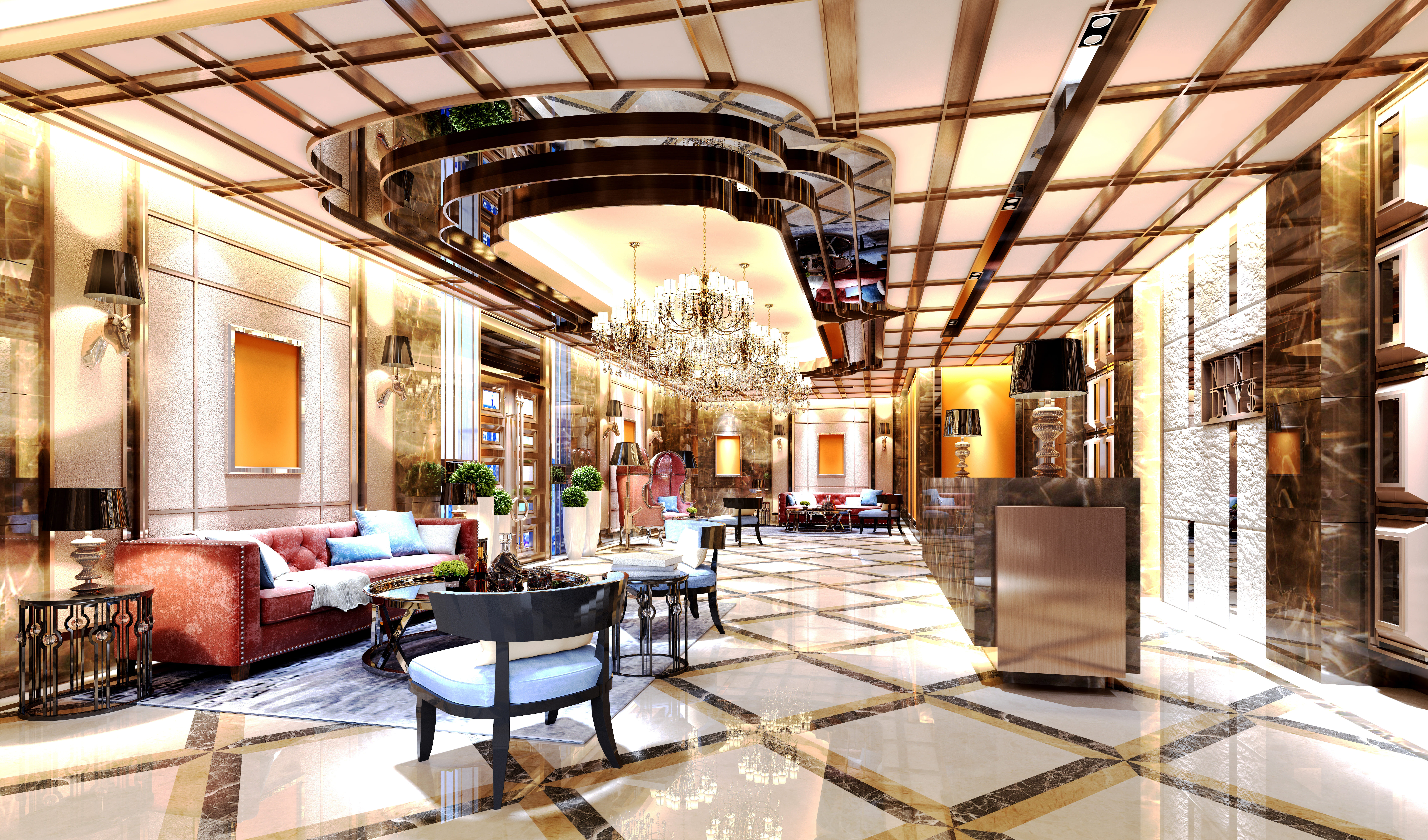 Lobby of a luxurious hotel | Source: Shutterstock