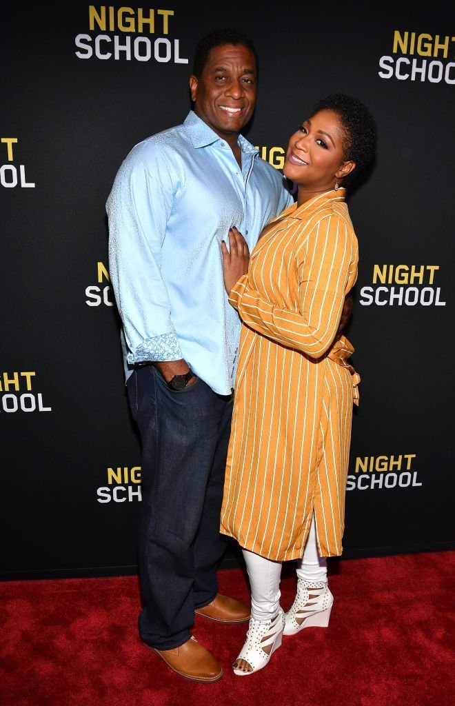 Trina Braxton and Von Scales at the red carpet screening of "Night School" in September 2018. | Photo: Getty Images
