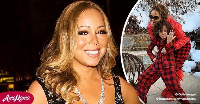 Mariah Carey Poses with Look-Alike Curly-Haired Twin Son in Matching ...